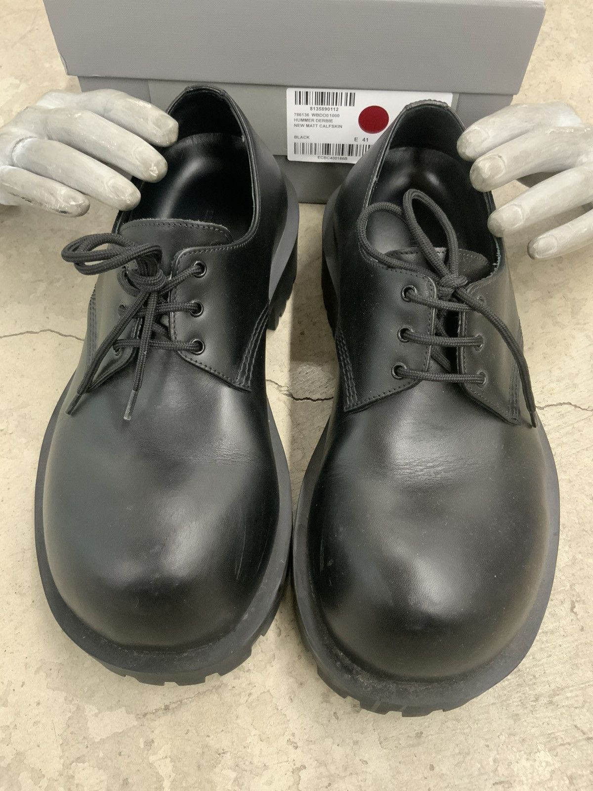 Balenciaga BALENCIAGA CALF LEATHER HUMMER DERBIE SHOES Size US 8.5 / EU 41-42 - 1 Thumbnail
