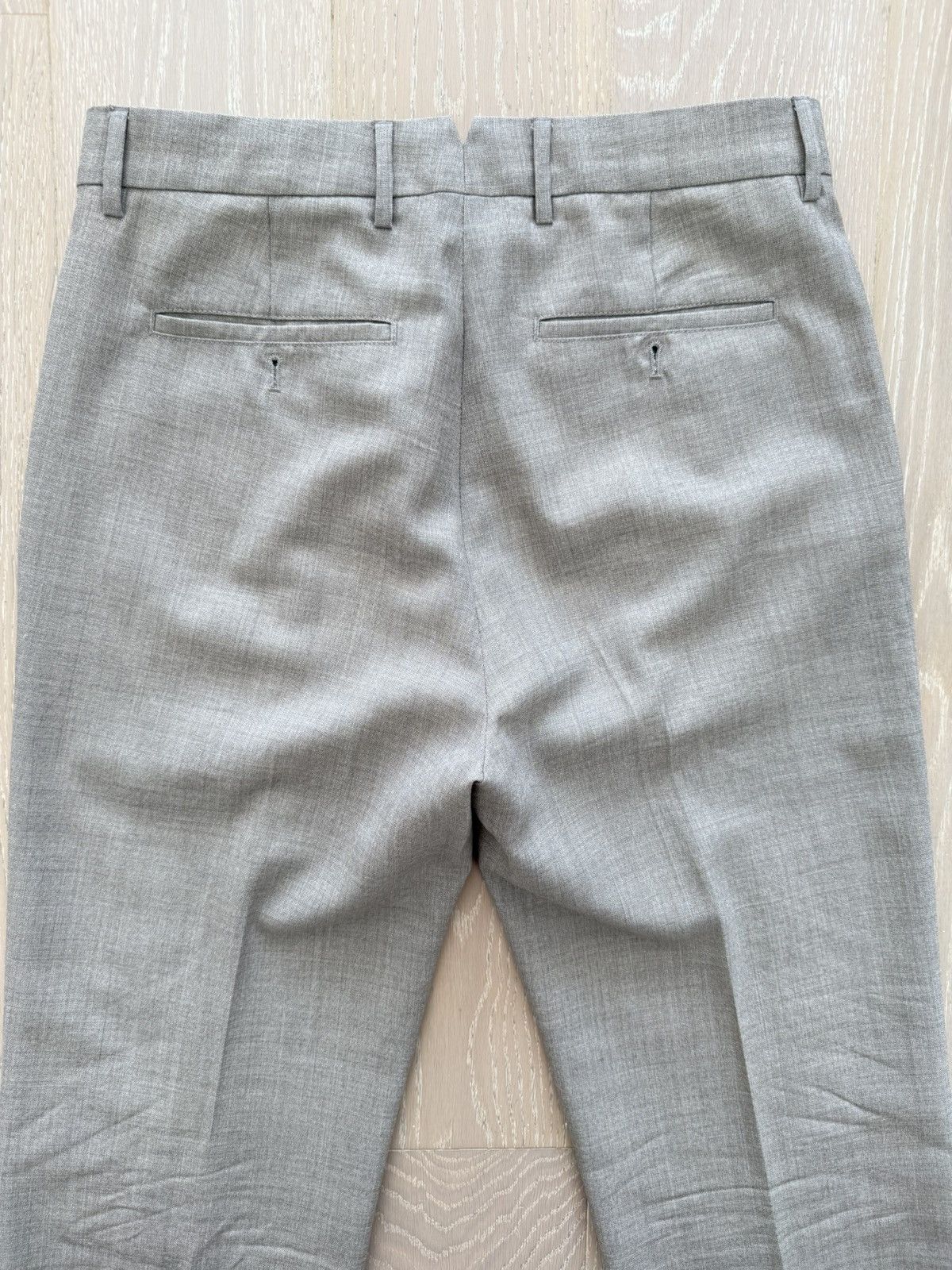 AMI Ami Taupe Wool Straight Trousers Size 48R - 6 Thumbnail