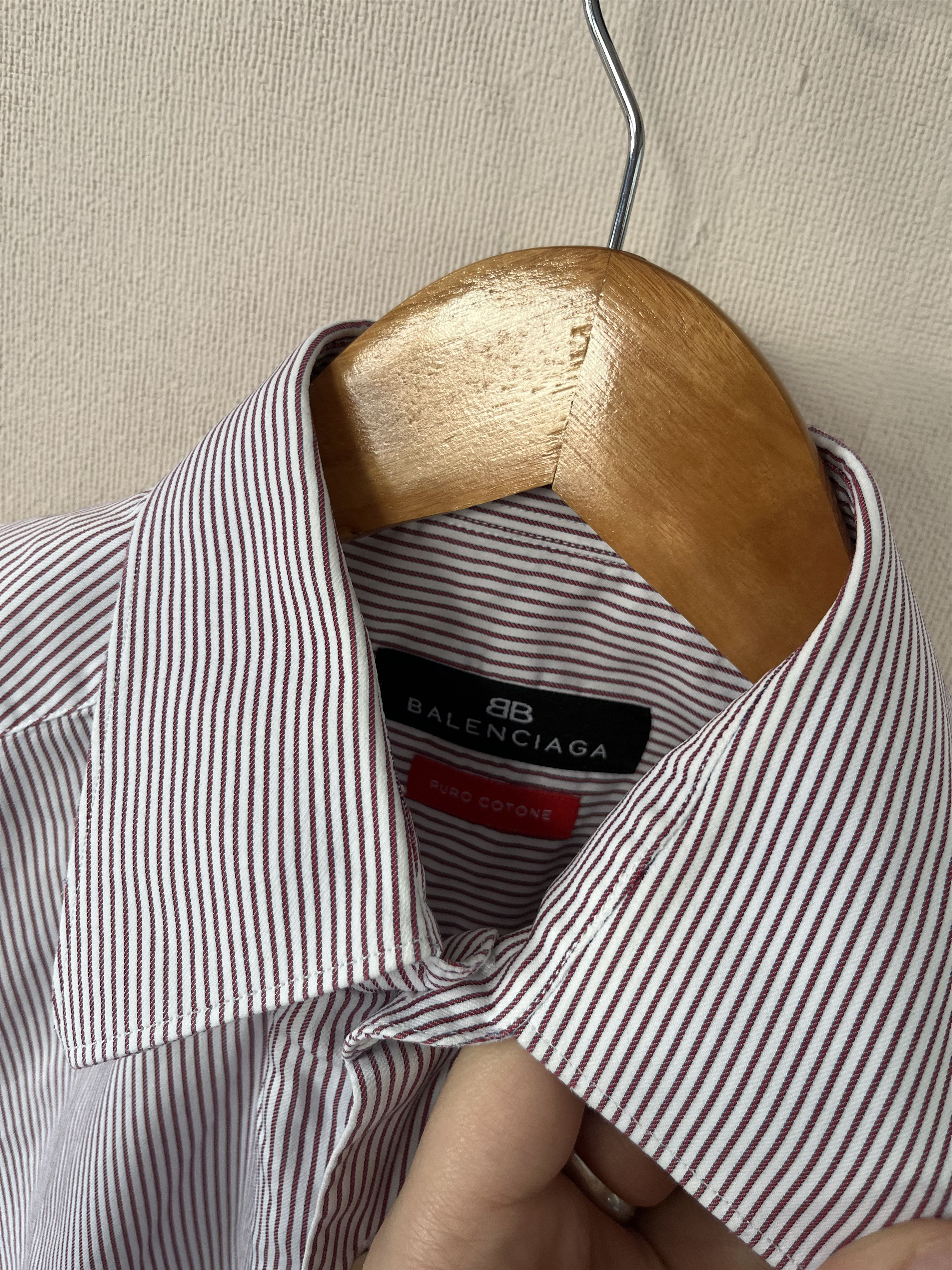 Balenciaga Balenciaga Cotton Shirt Button Up Size 15/38 Striped Size US S / EU 44-46 / 1 - 6 Thumbnail