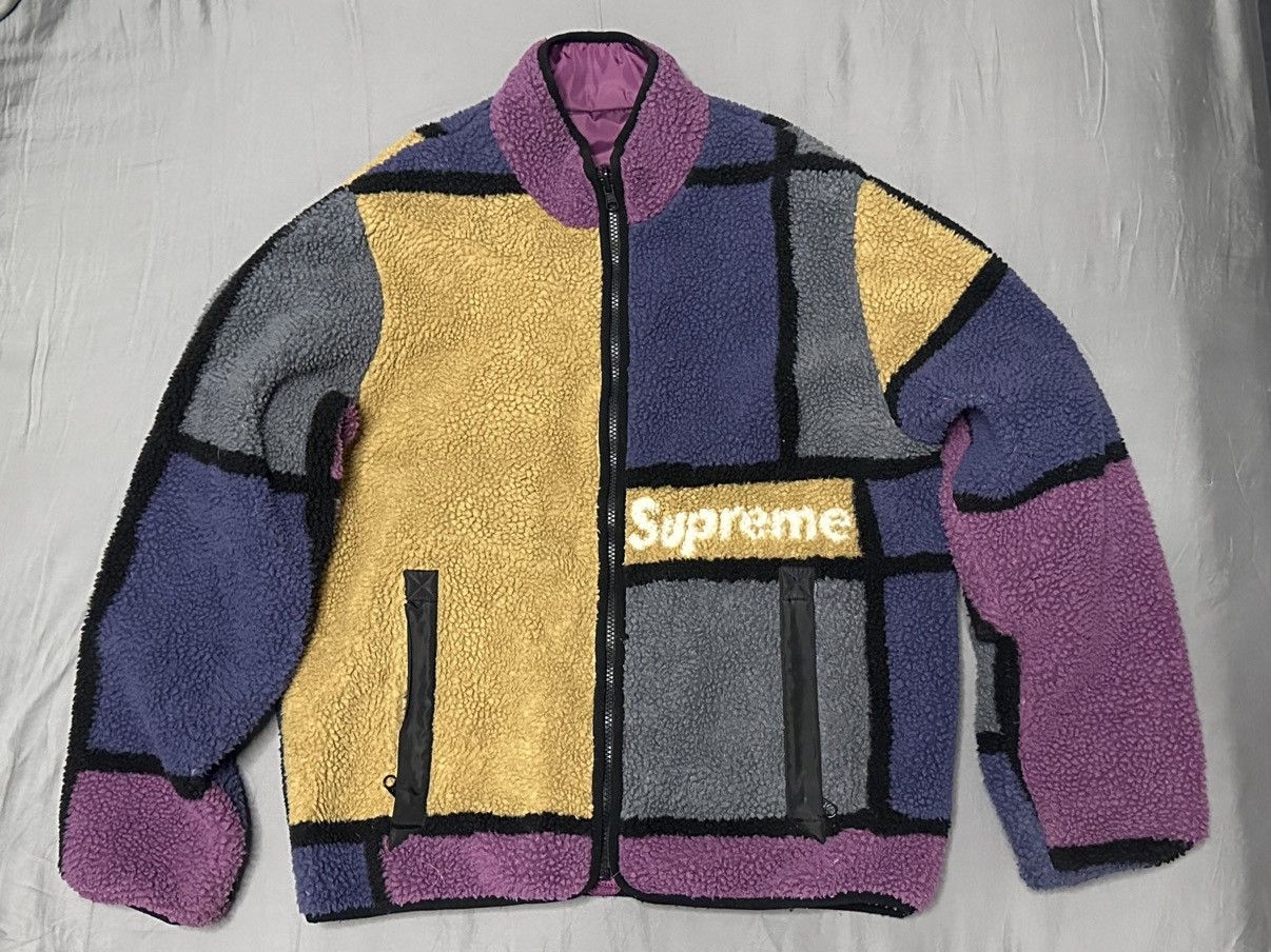 Reversible Colorblocked Fleece Jacket M