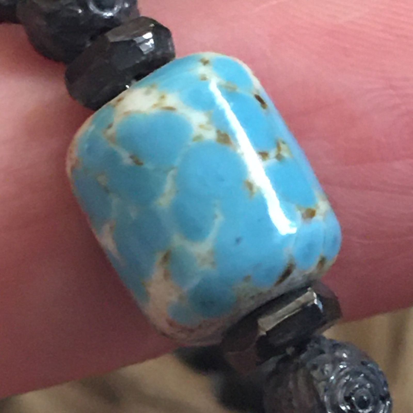 Vintage Vintage Caribbean blue jasper bead necklace Size ONE SIZE - 11 Thumbnail