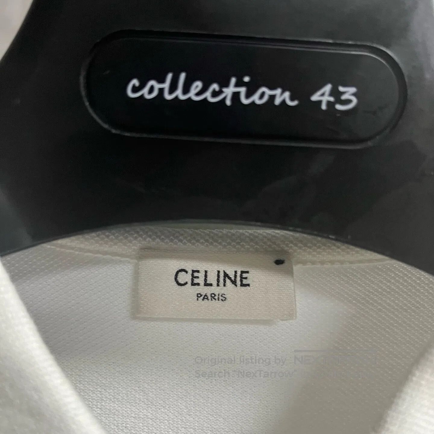 Celine CELINE Leisure short-sleeved polo shirt with white striped Size XS / US 0-2 / IT 36-38 - 2 Thumbnail
