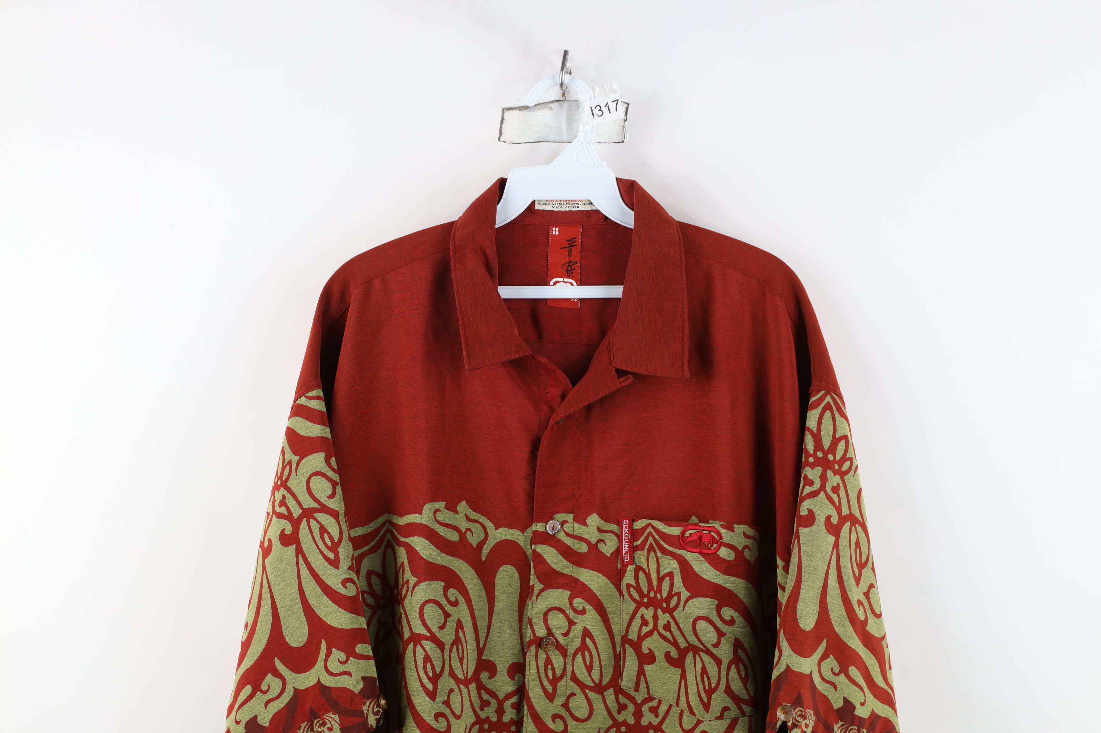 Marc Ecko Vintage 90s Y2K Ecko Scorpion Tribal Hawaiian Button Shirt Size US XL / EU 56 / 4 - 2 Thumbnail