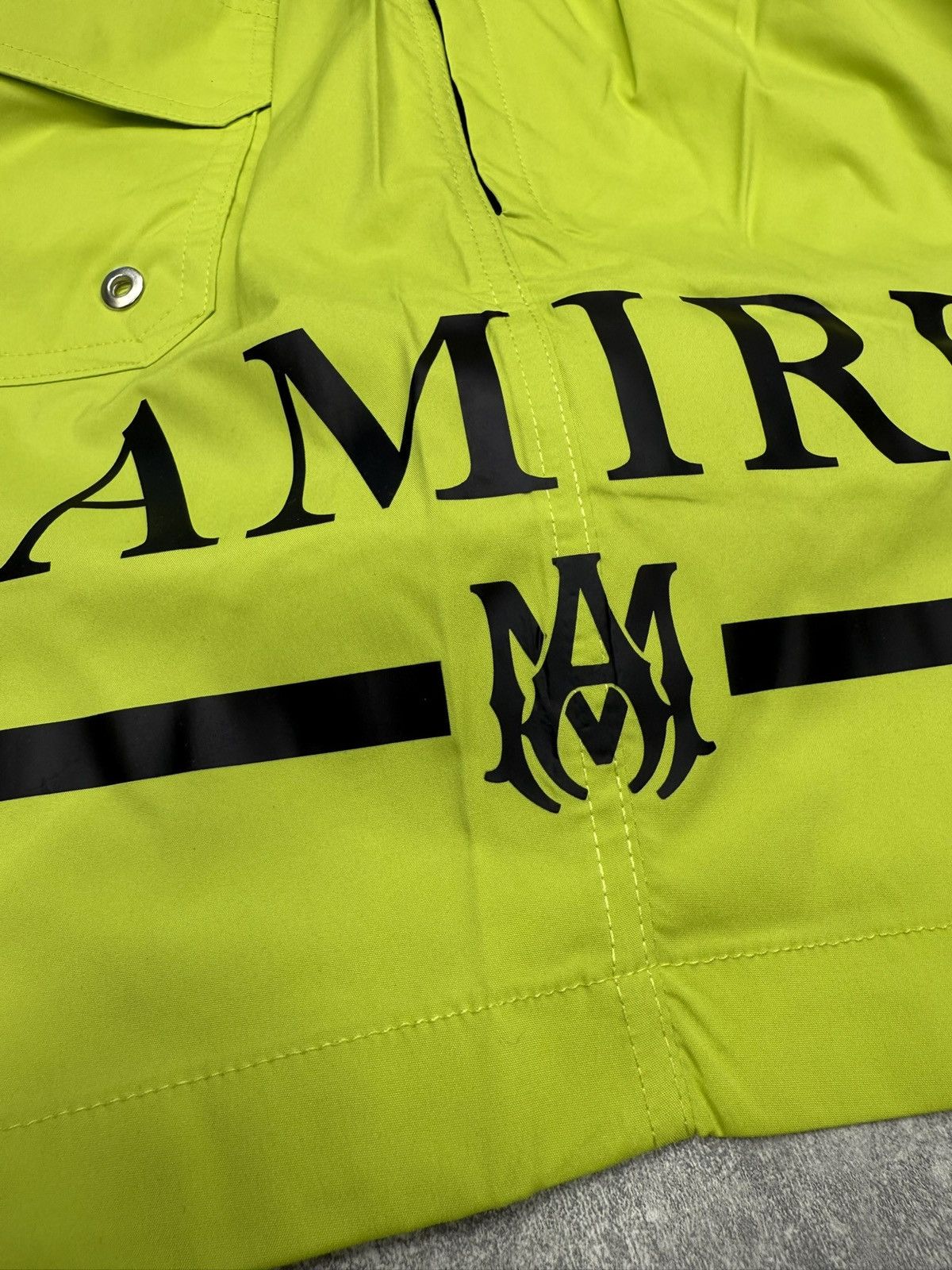 Amiri Amiri MA Bar Logo Swim Shorts Lime. Size L. BNWT. RRP $575 Size US 34 / EU 50 - 4 Thumbnail