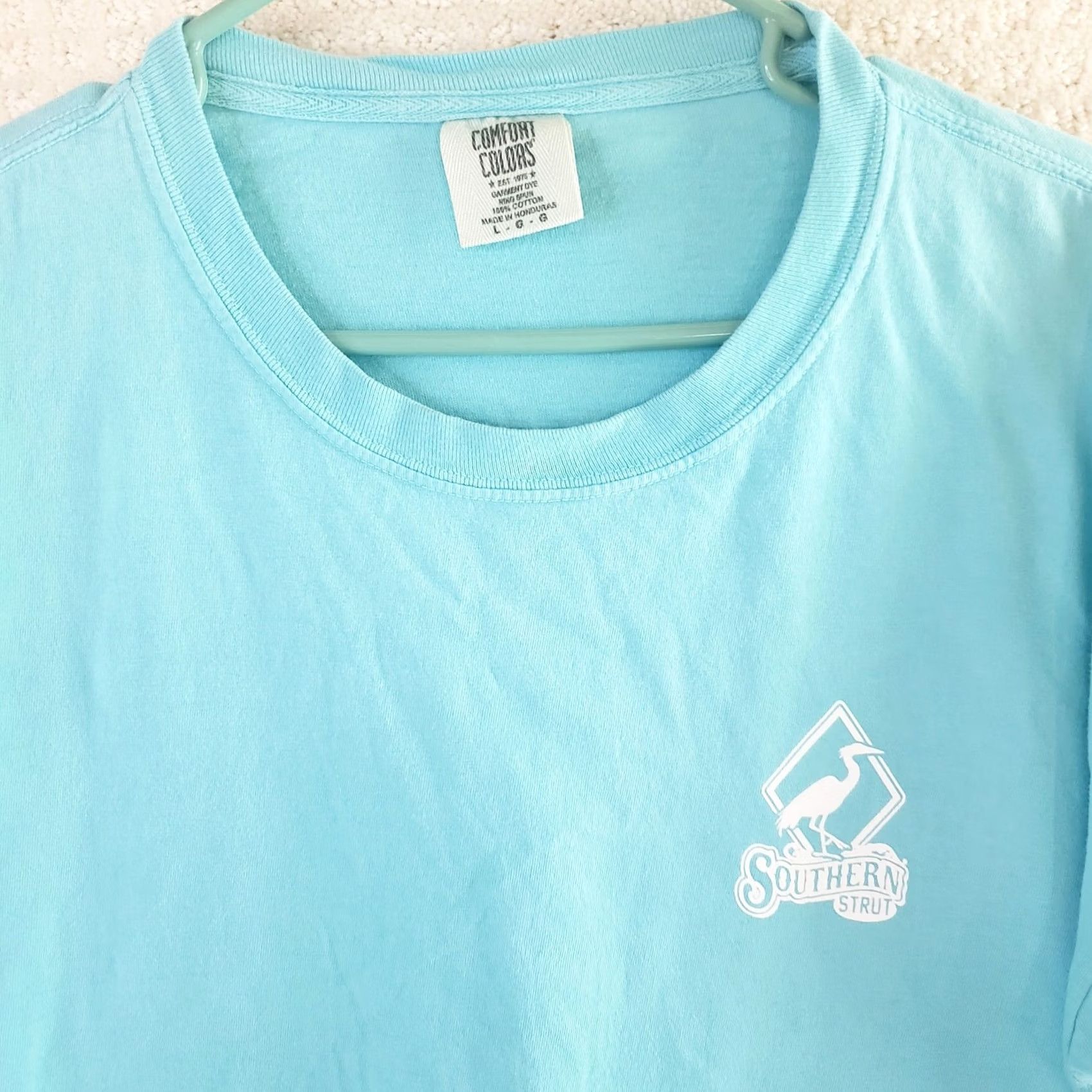 AQUA Southern Strut Lab Puppy Aqua Blue Long Sleeve Shirt Mens Women Size L / US 10 / IT 46 - 4 Thumbnail