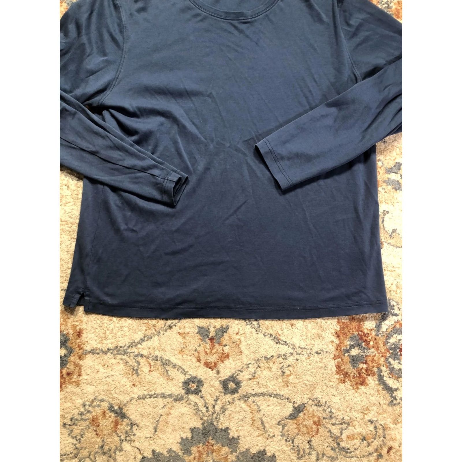 Vintage Robert Barakett Shirt Mens XL Blue Long Sleeve Crewneck T-Shirt Size US XL / EU 56 / 4 - 5 Thumbnail