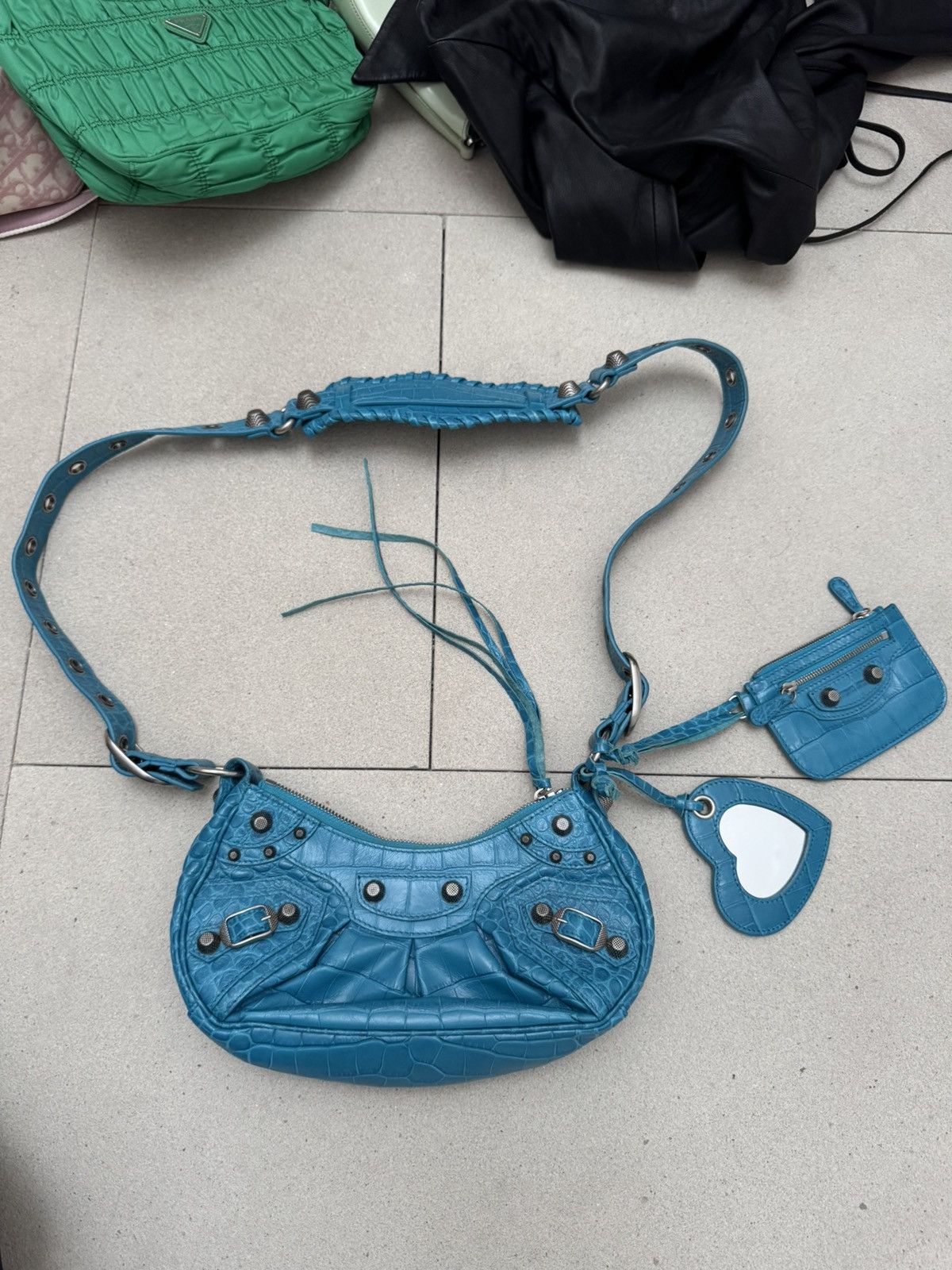 Balenciaga Balenciaga Le Cagole Shoulder Bag Turquoise Size ONE SIZE - 1 Thumbnail