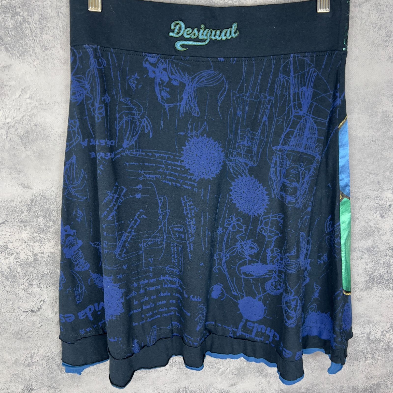 Desigual Desigual Skirt Women's Size M Blue Cotton ` Size 28" / US 6 / IT 42 - 4 Thumbnail