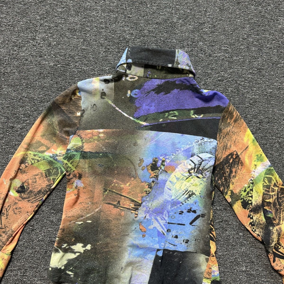 Japanese Brand × Vintage Vintage Mesh Printed Shirt like Jean Paul Gaultier Style Size M / US 6-8 / IT 42-44 - 5 Thumbnail