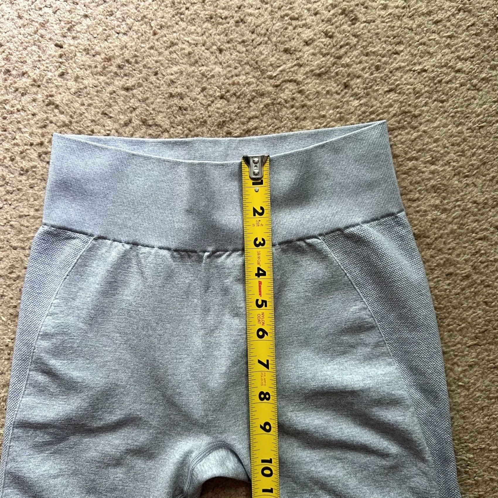 Gymshark Gymshark Leggings Womens XXS Mid Rise Stretch Slim Grey No Pockets 90s Size 24" / US 00 / IT 34 - 7 Thumbnail