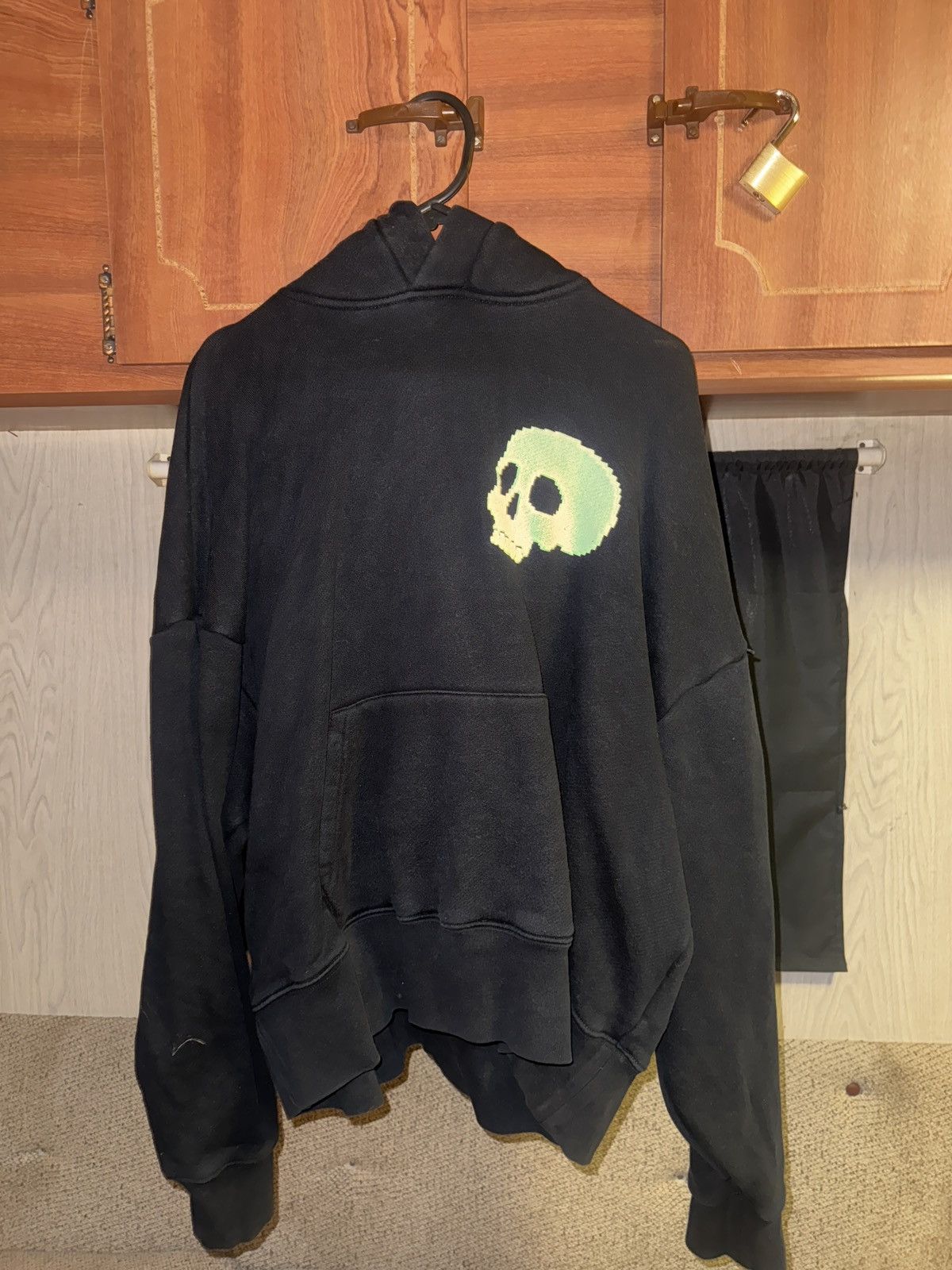 Palm Angels PALM ANGELS Skull Oversized Hoodie Black Size US XS / EU 42 / 0 - 1 Thumbnail