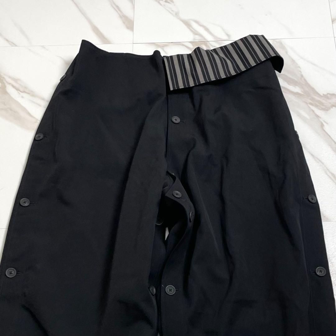Yohji Yamamoto Yohji Yamamoto Pour Homme - Asymmetrical Buttons Wide Pants Size US 30 / EU 46 - 3 Thumbnail