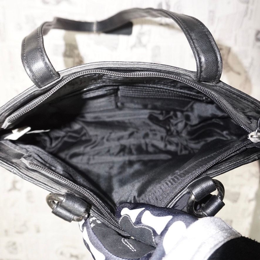 Vintage OSFA - black essential pocket cargo style shoulder bag purse Size ONE SIZE - 5 Thumbnail