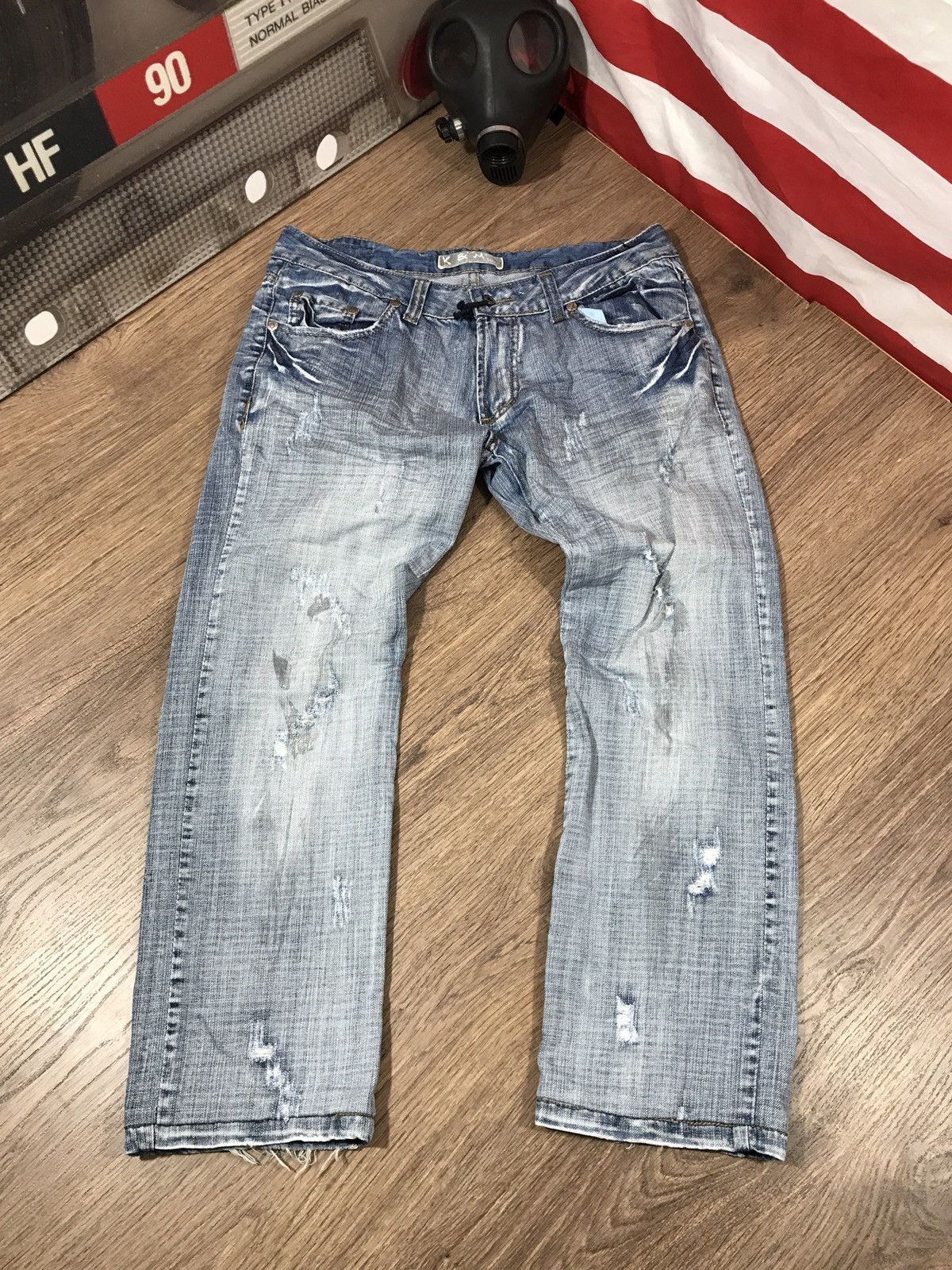 Japanese Brand × Vintage Vintage Distressed Denim Pants Kosmo & Lupo Size 34 Size US 34 / EU 50 - 1 Thumbnail