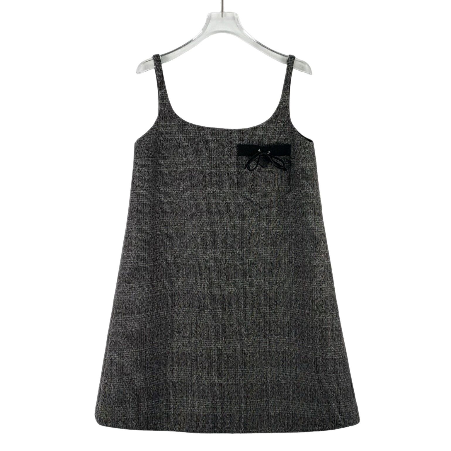 Prada Prada Triangle Logo Bow Wool Strap Dress 36 Size XS / US 0-2 / IT 36-38 - 1 Thumbnail