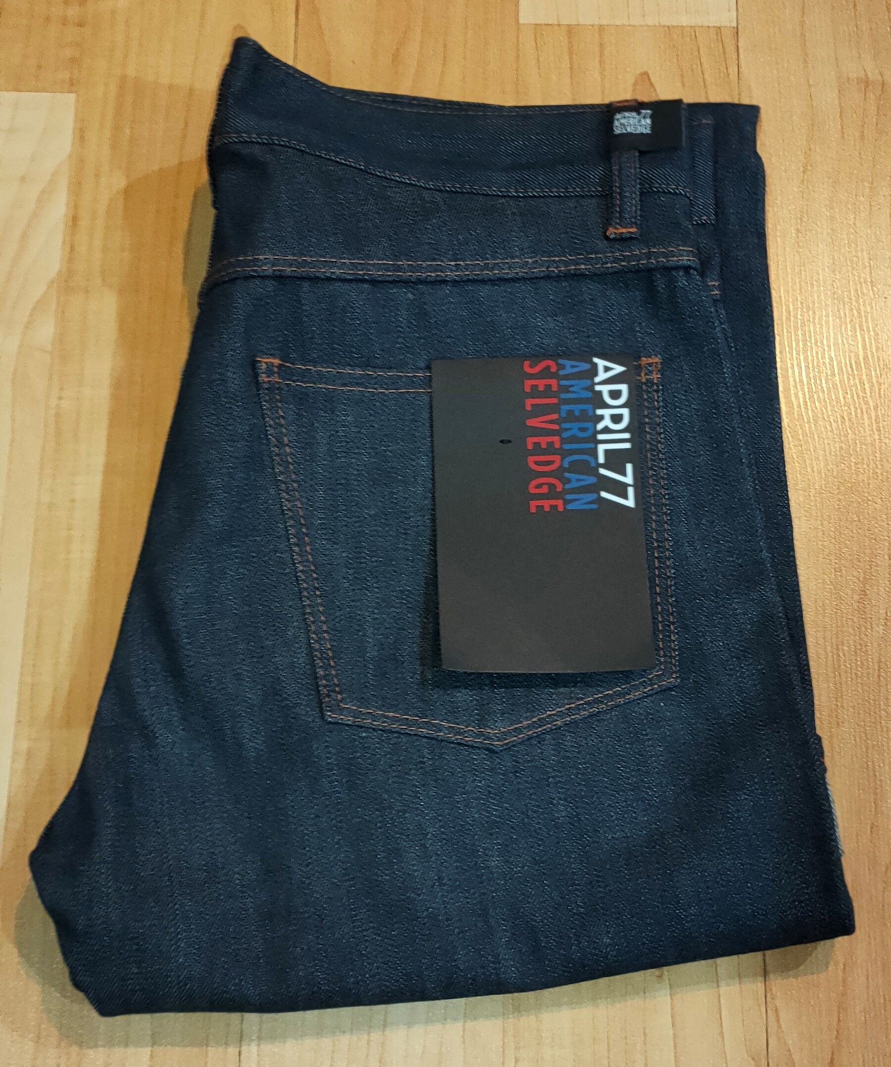 image of April 77 X Cultizm Raw Denim Jeans Selvedge in Indigo, Men's (Size 30)