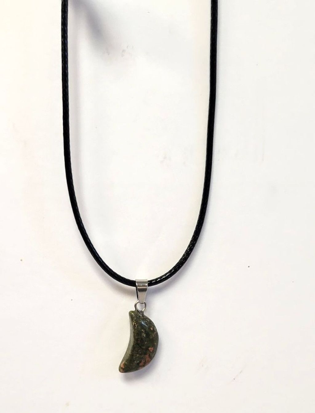 Handmade Natural Gemstone Crystal Moon Pendant Necklace Size ONE SIZE - 10 Thumbnail