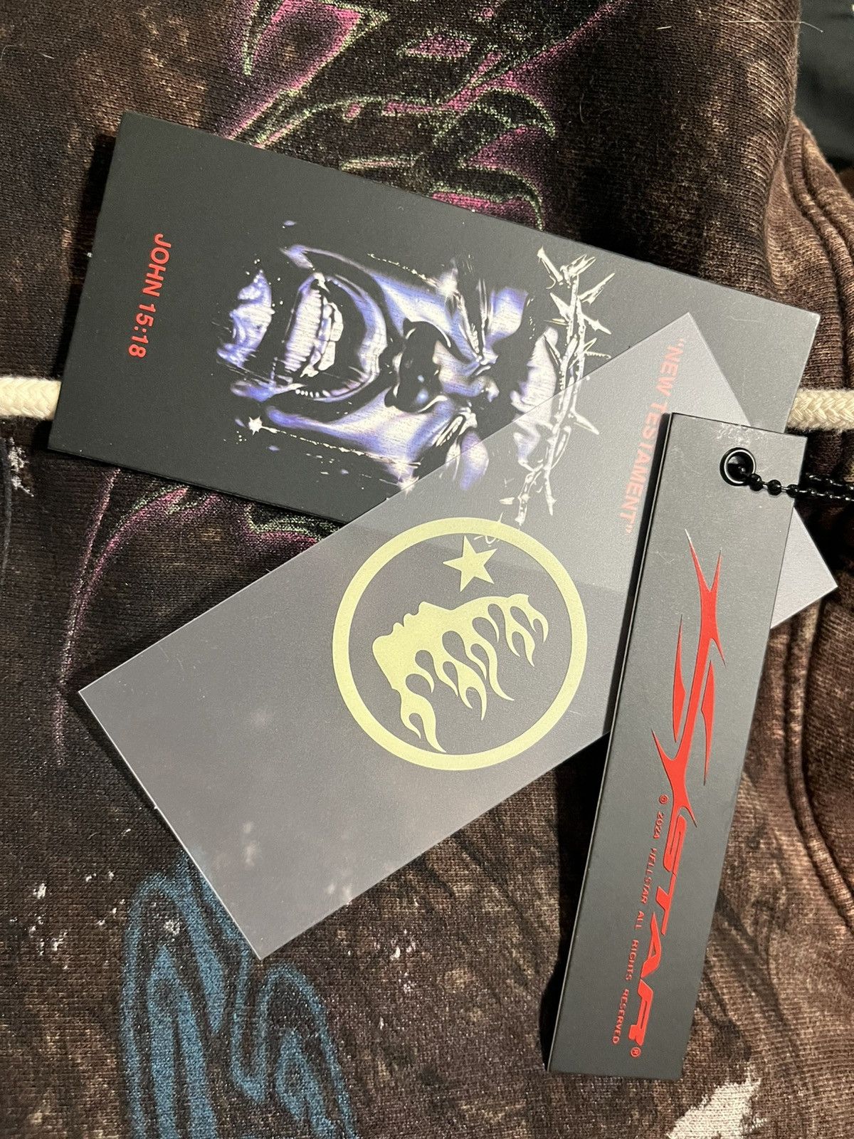 Brown Hellstar Graffiti Hoodie