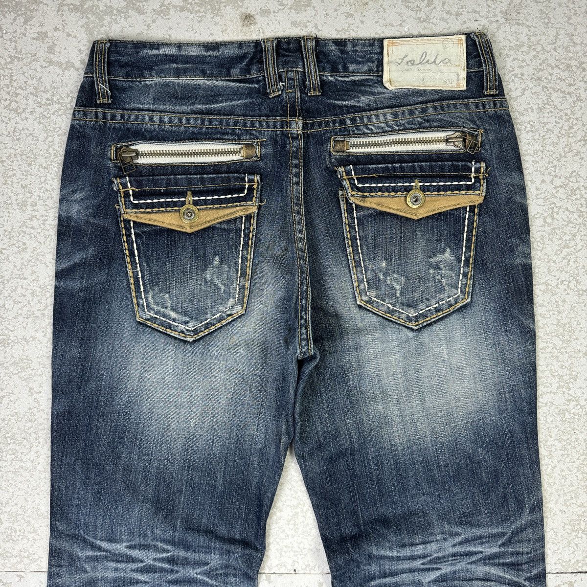 If Six Was Nine Distressed - 2000s Lolita Washed Blue Jeans Size US 36 / EU 52 - 5 Thumbnail
