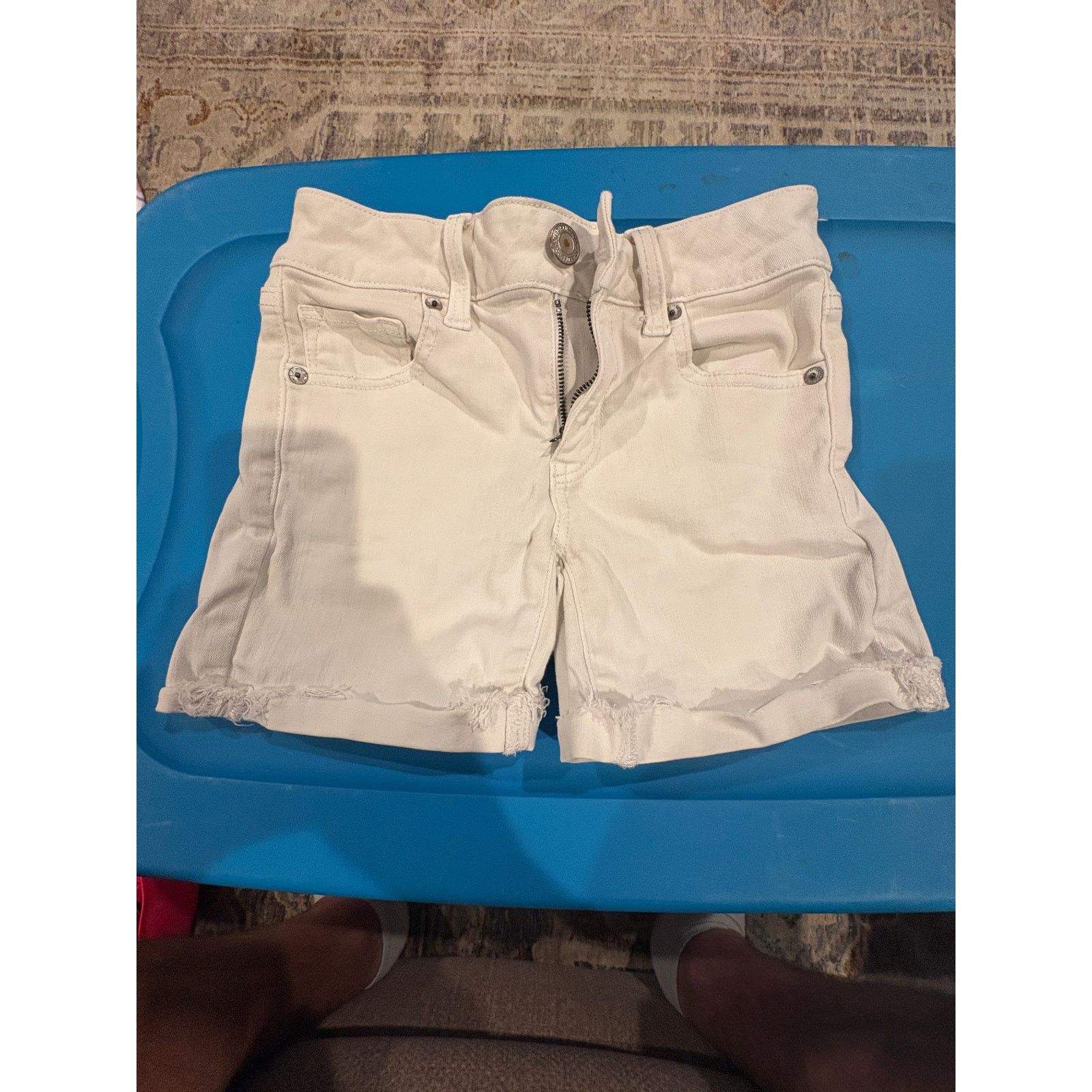 American Eagle Outfitters American Eagle Outfitters White Denim Shorts Women’s Size 00 Size 24" / US 00 / IT 34 - 4 Thumbnail