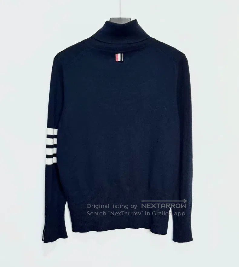 Thom Browne Thom Browne Pure Cashmere High-Neck Sweater Size US M / EU 48-50 / 2 - 2 Thumbnail