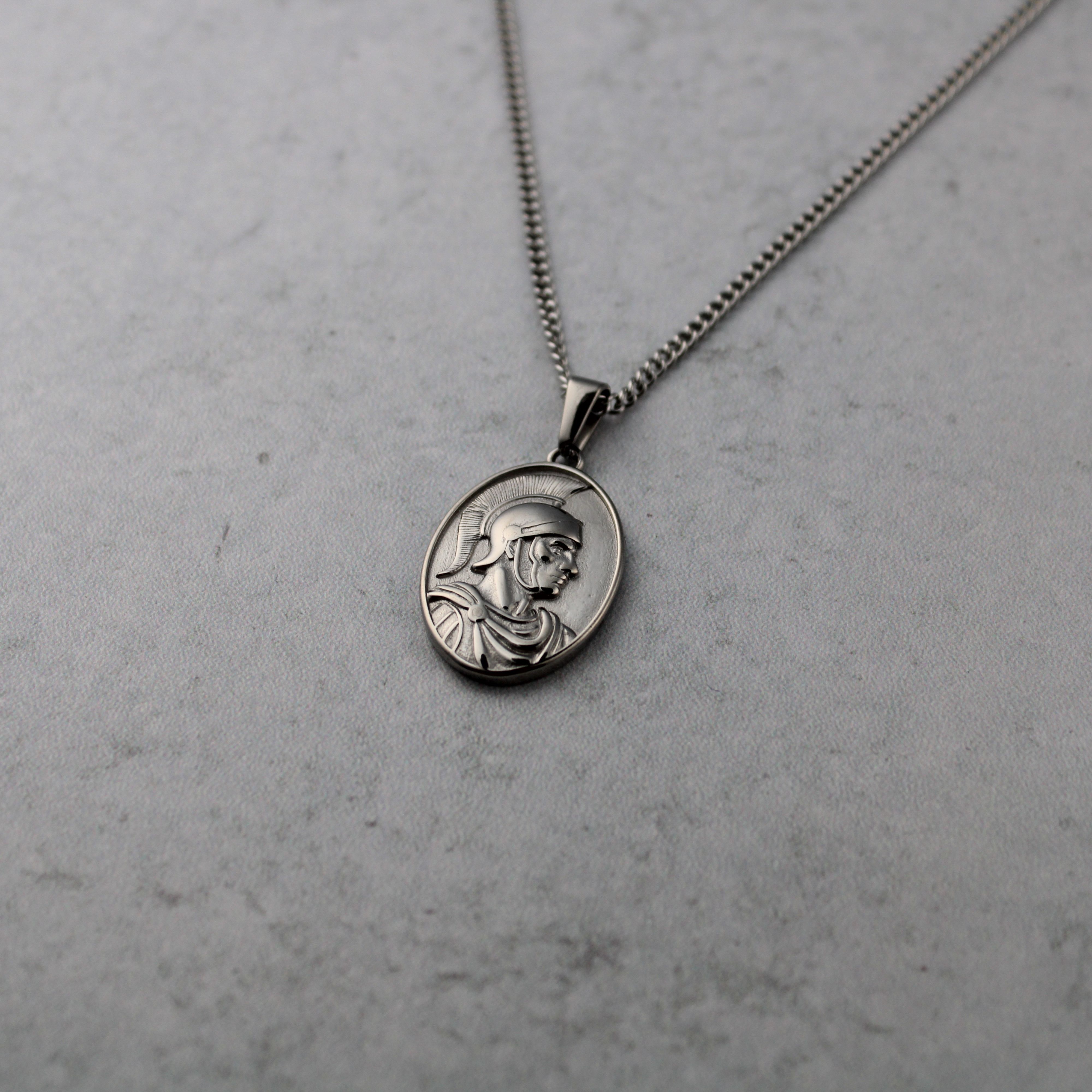 Jewelry Silver Centurion Pendant Chain Necklace Size ONE SIZE - 3 Thumbnail