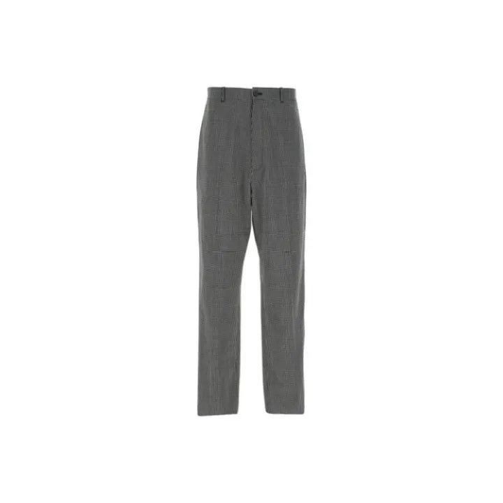 Balenciaga Gray Wool Blend Casual Trousers 0079-2507