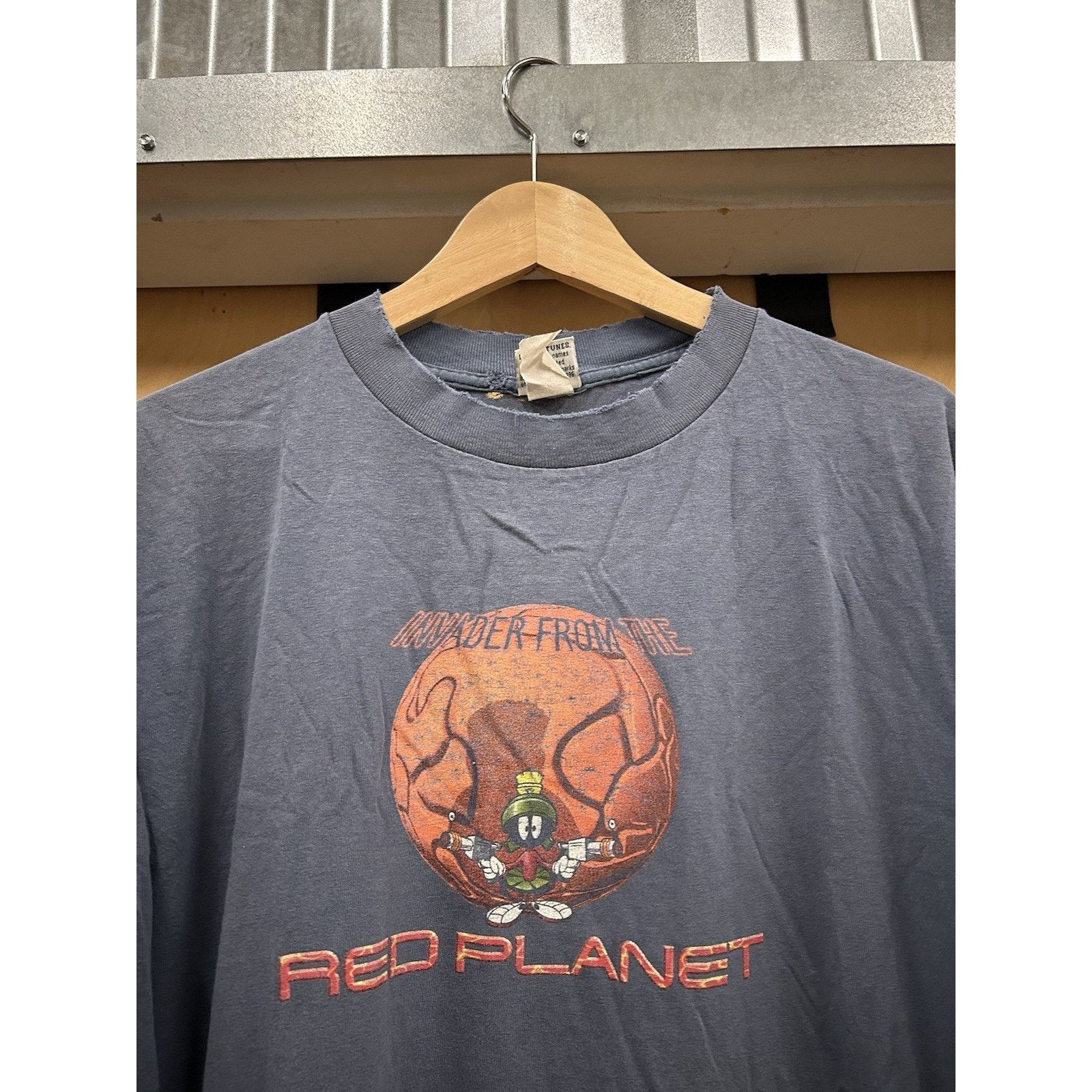 Vintage VTG Marvin The Martian Looney Tunes T Shirt XL 1996 Invader Size US XL / EU 56 / 4 - 4 Thumbnail