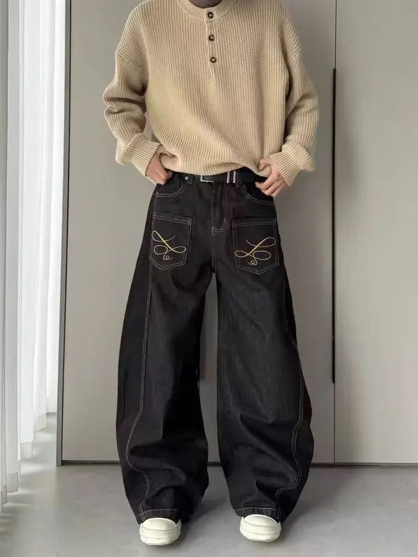 VIBE Vintage embroidered street hip-hop machete baggy jeans Size US 34 / EU 50 - 2 Thumbnail