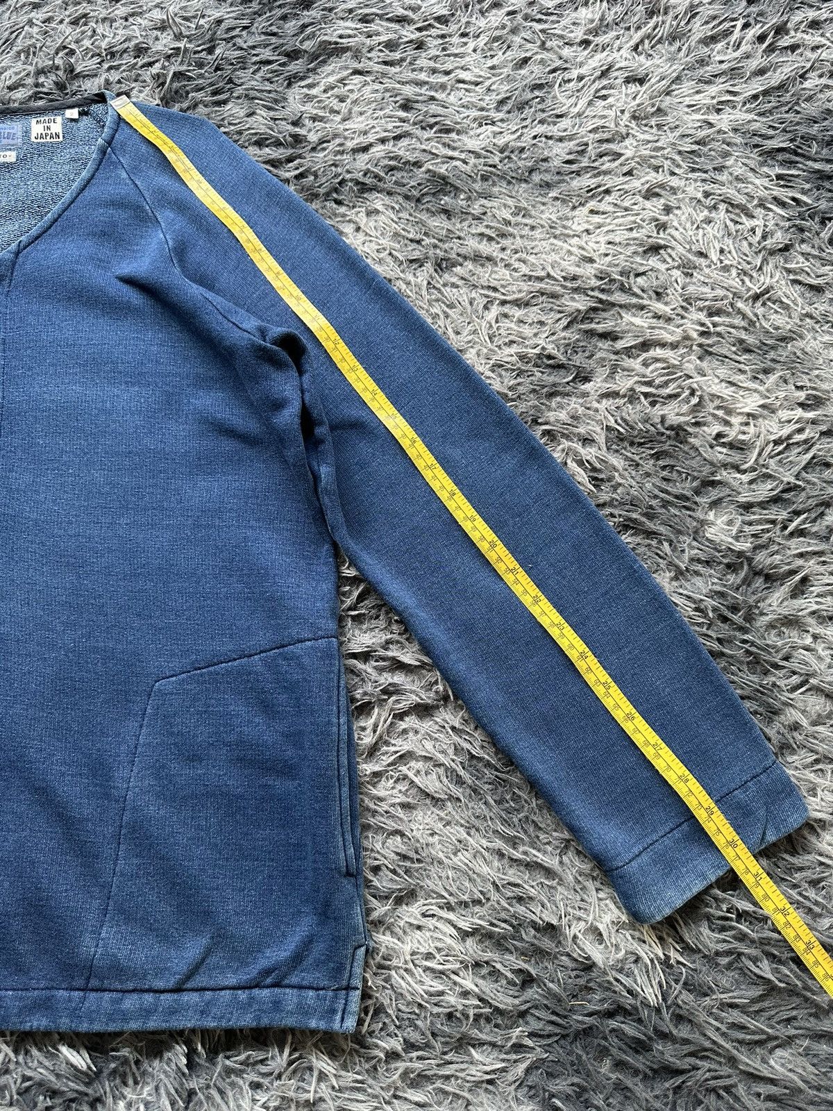 Blue Blue Japan 2000's BLUE BLUE Arigato indigo dyed sweater Size US L / EU 52-54 / 3 - 16 Thumbnail