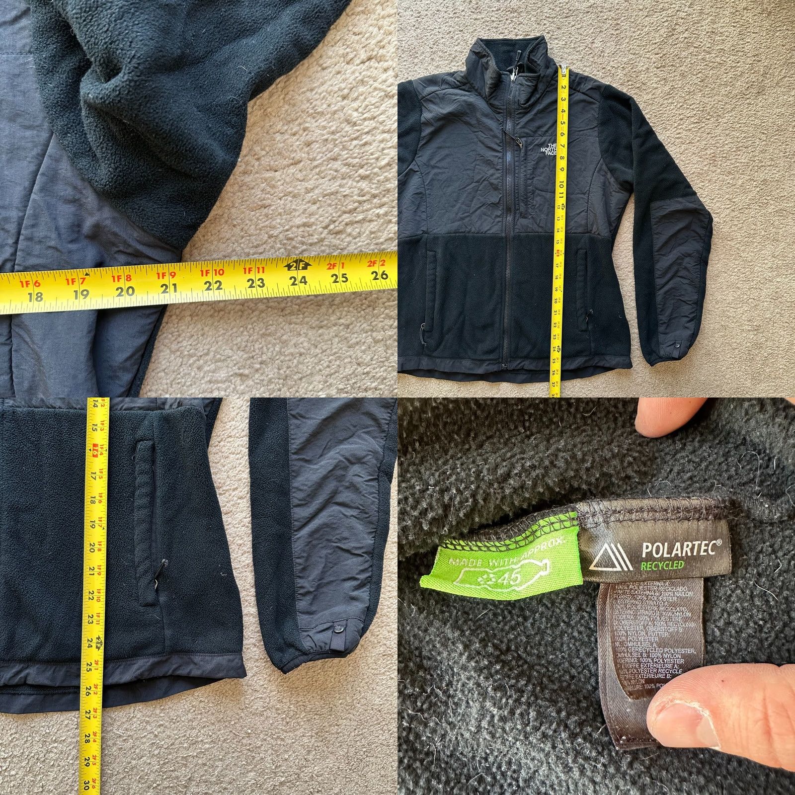 The North Face The North Face Jacket Womens Large Polartec Full Zip Mock Neck Fleece Black Size L / US 10 / IT 46 - 8 Thumbnail