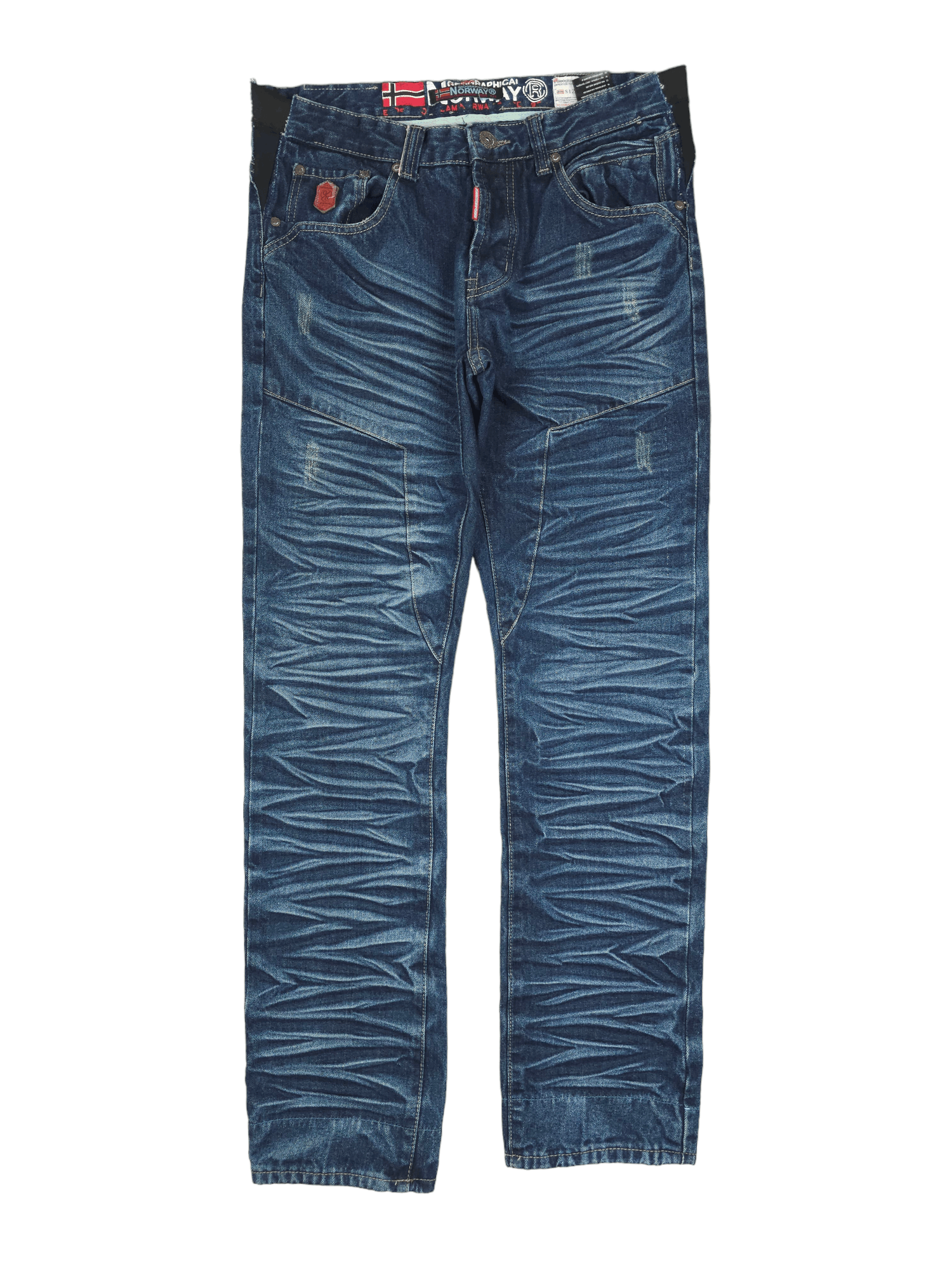 Japanese Brand 💎 Size 34/34 Washed Y2K Double Knee Denim Jeans Y2K Size US 34 / EU 50 - 1 Thumbnail