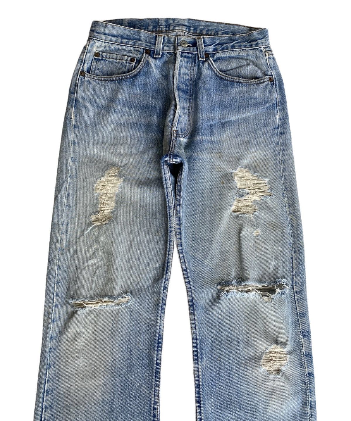Levi's × Levi's Vintage Clothing LEVIS 501 RINDEM DISTRESSED DENIM JEANS VINTAGE Size US 30 / EU 46 - 3 Thumbnail