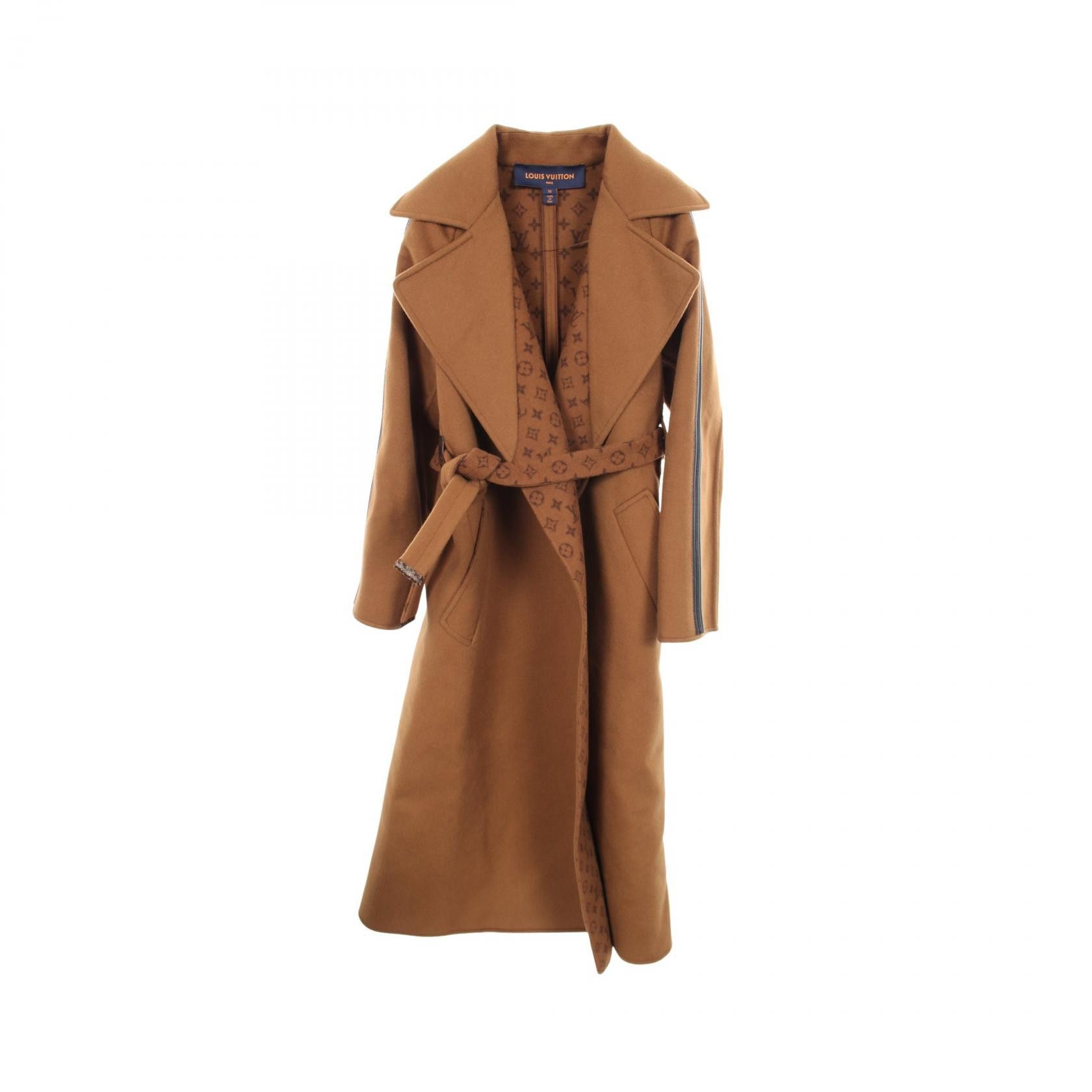 Louis Vuitton Louis Vuitton Louis Vuitton Monogram Wool Leather Coat Leather Outerwear RW222WQWEFNC010 DUTY FREE for USA Size ONE SIZE - 1 Thumbnail