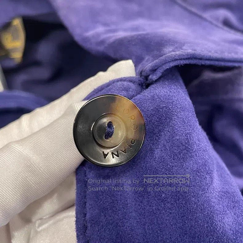 Loro Piana Loro Piana Purple Blue Leather Long Coat Size XS / US 0-2 / IT 36-38 - 6 Thumbnail