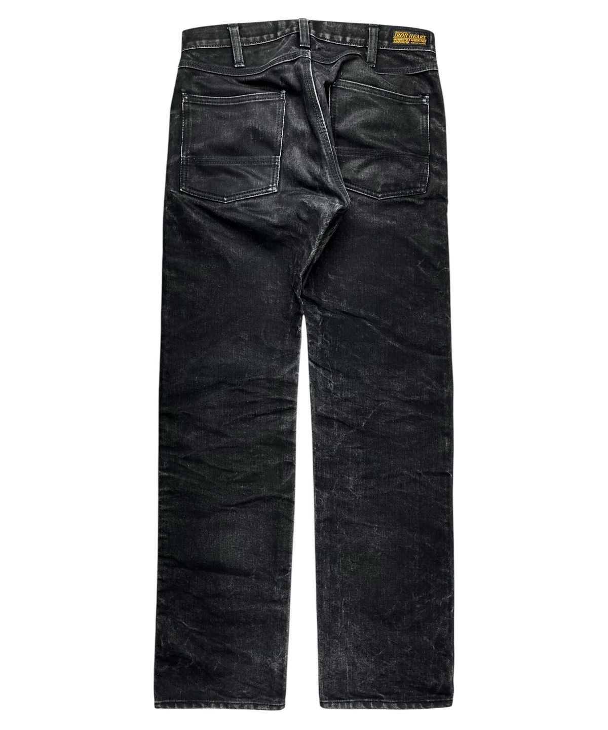 Iron Heart Faded Double Knee Logger BootCut Denim Jeans