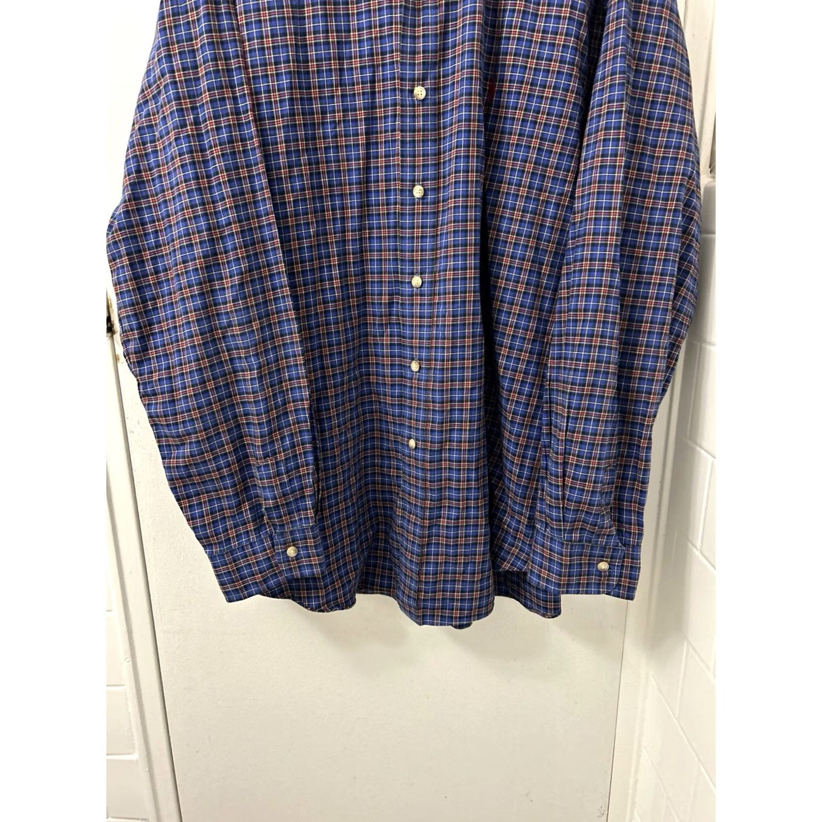 Ralph Lauren VINTAGE Ralph Lauren Shirt Mens 2XL Blue Plaid Classic Fit Button-Down L/S Shirt Size US XXL / EU 58 / 5 - 3 Thumbnail