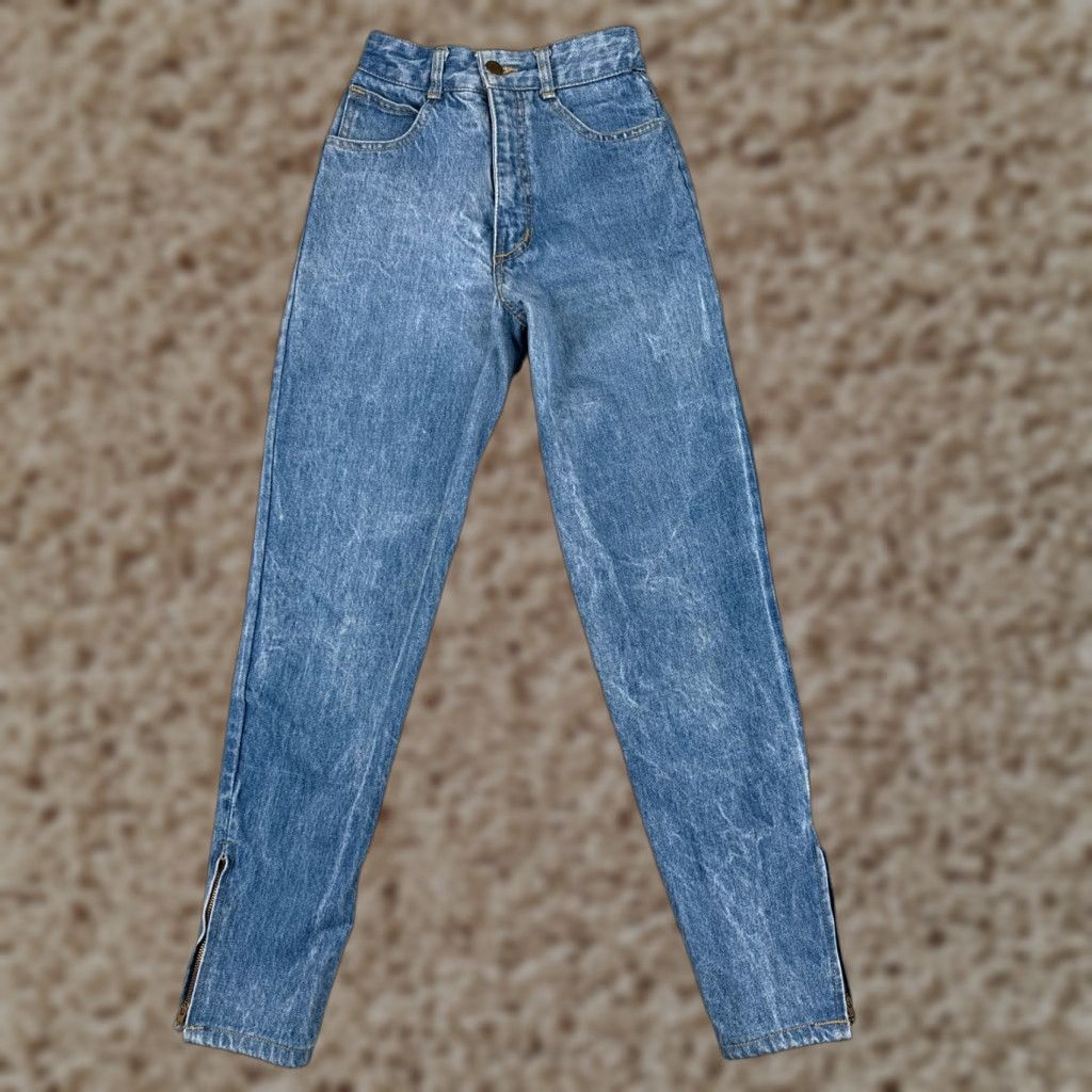 Guess VINTAGE GUESS Jeans Womens 20 Blue Denim Skinny Zip Ankle Mid Rise 20x26 Cotton Size 42" / US 20 - 1 Thumbnail