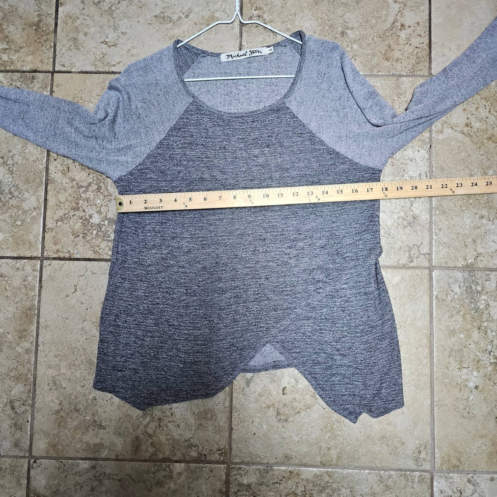 Michael Stars Michael Stars Asymmetrical Front Sweater Tunic Gray O/S Size ONE SIZE - 8 Thumbnail