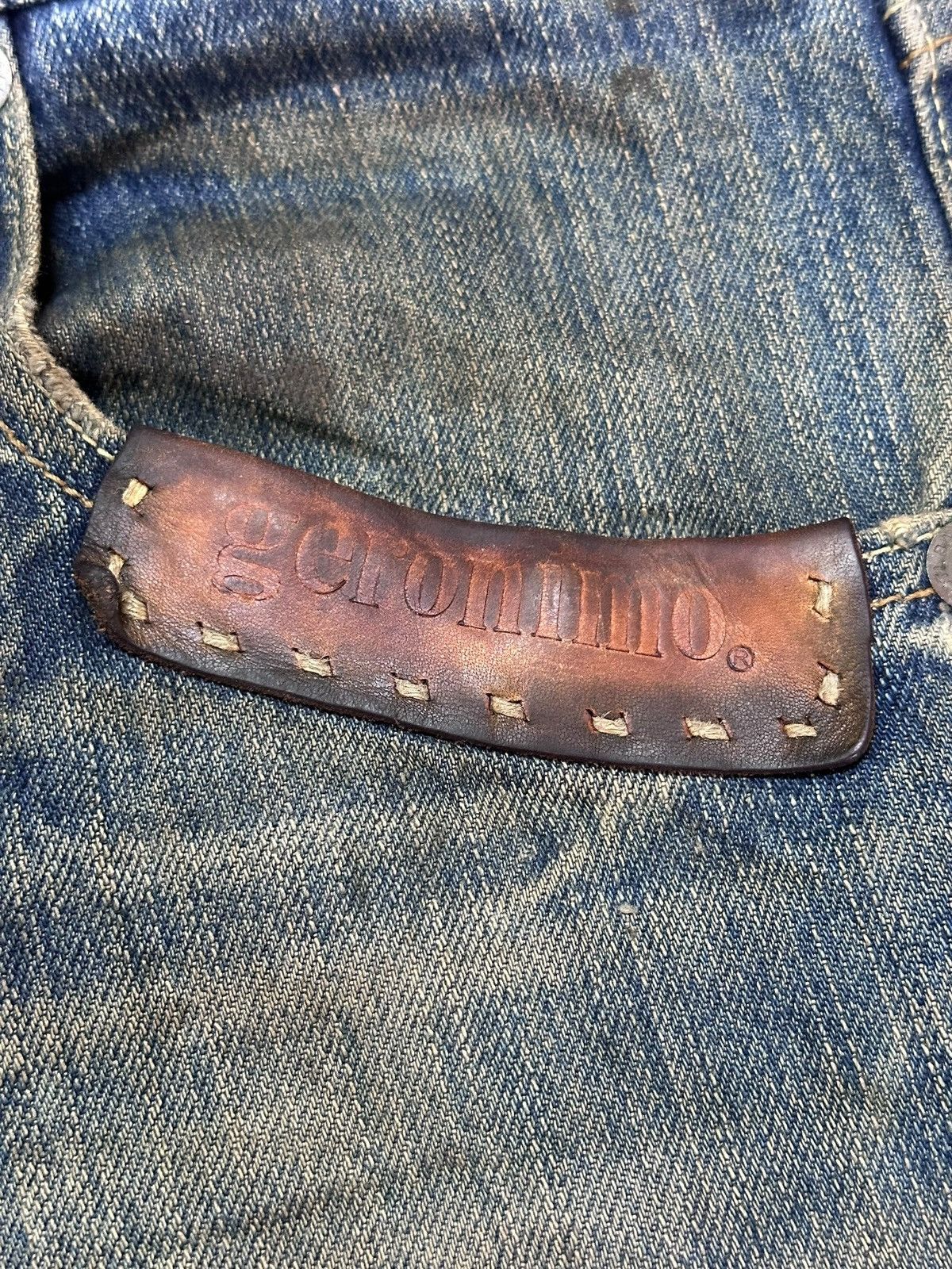 Dolce & Gabbana Vintage Geranimo Buckle Back Mudwash Printed Denim Size US 32 / EU 48 - 6 Thumbnail