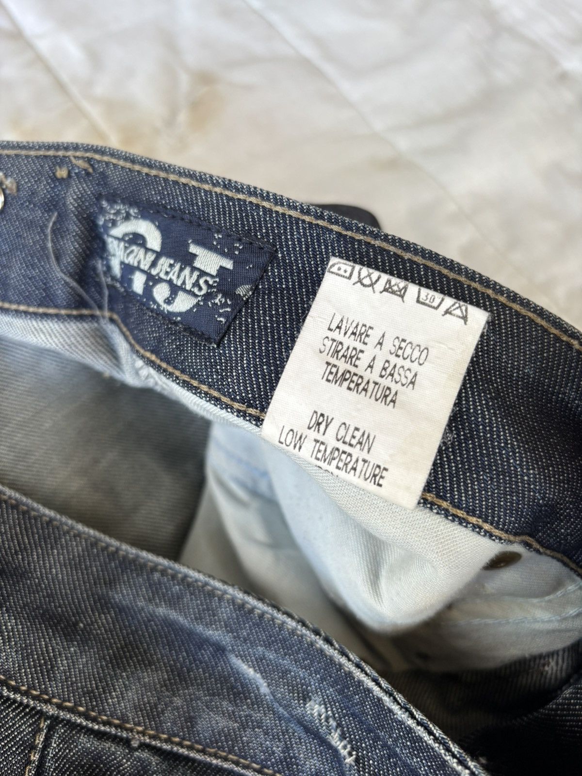 Japanese Brand Anna Biagini Leopard Pocket Studded Distressed Denim Jeans Size 30" / US 8 / IT 44 - 14 Thumbnail
