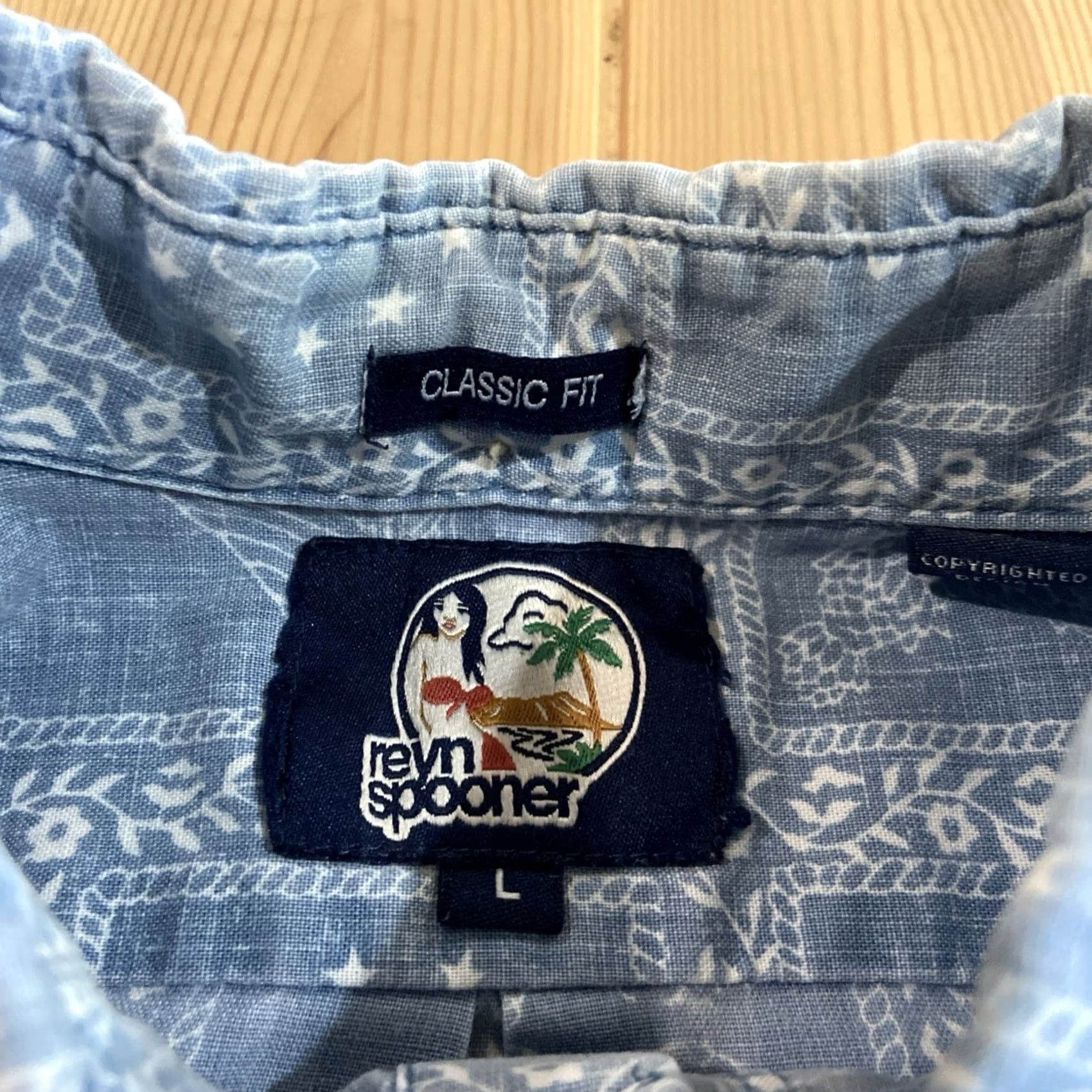 Reyn Spooner VINTAGE Reyn Spooner Hawaiian Sailor Popover Shirt L Blue Button-Up Short Sleeve Collared Men"} Size US L / EU 52-54 / 3 - 2 Thumbnail