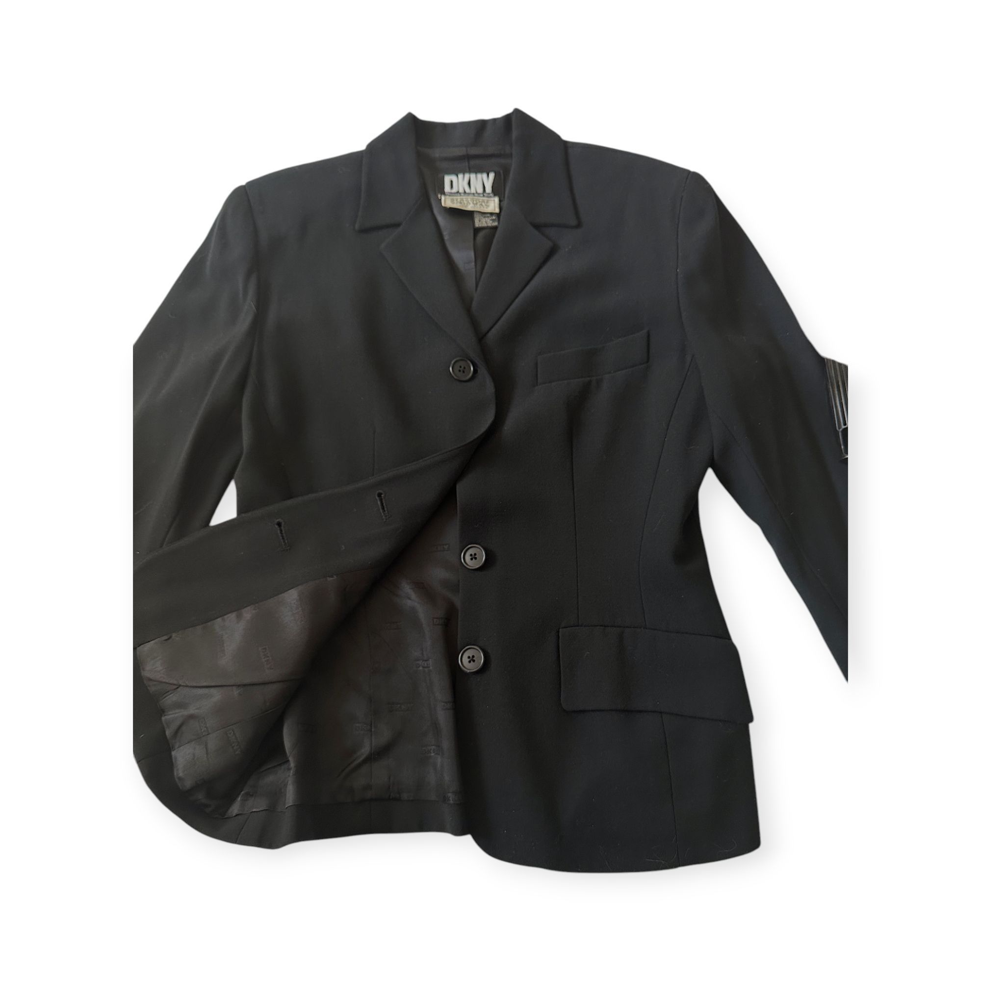 DKNY Vintage DKNY Black Wool Blazer Jacket , size 6, 90s Size M / US 6-8 / IT 42-44 - 7 Thumbnail