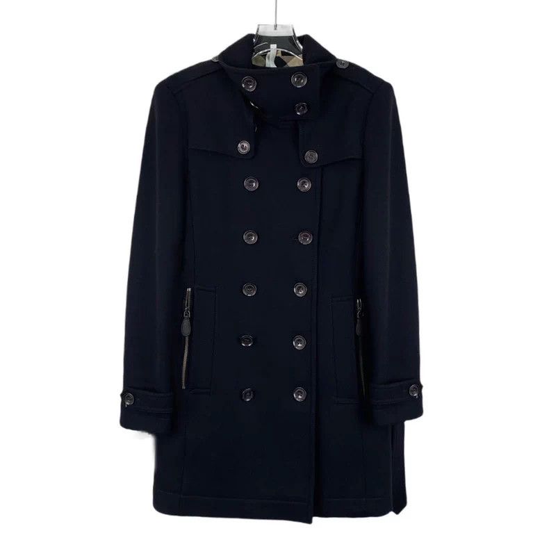 Burberry Burberry Black Wool Double-Breasted Coat Size US S / EU 44-46 / 1 - 1 Thumbnail