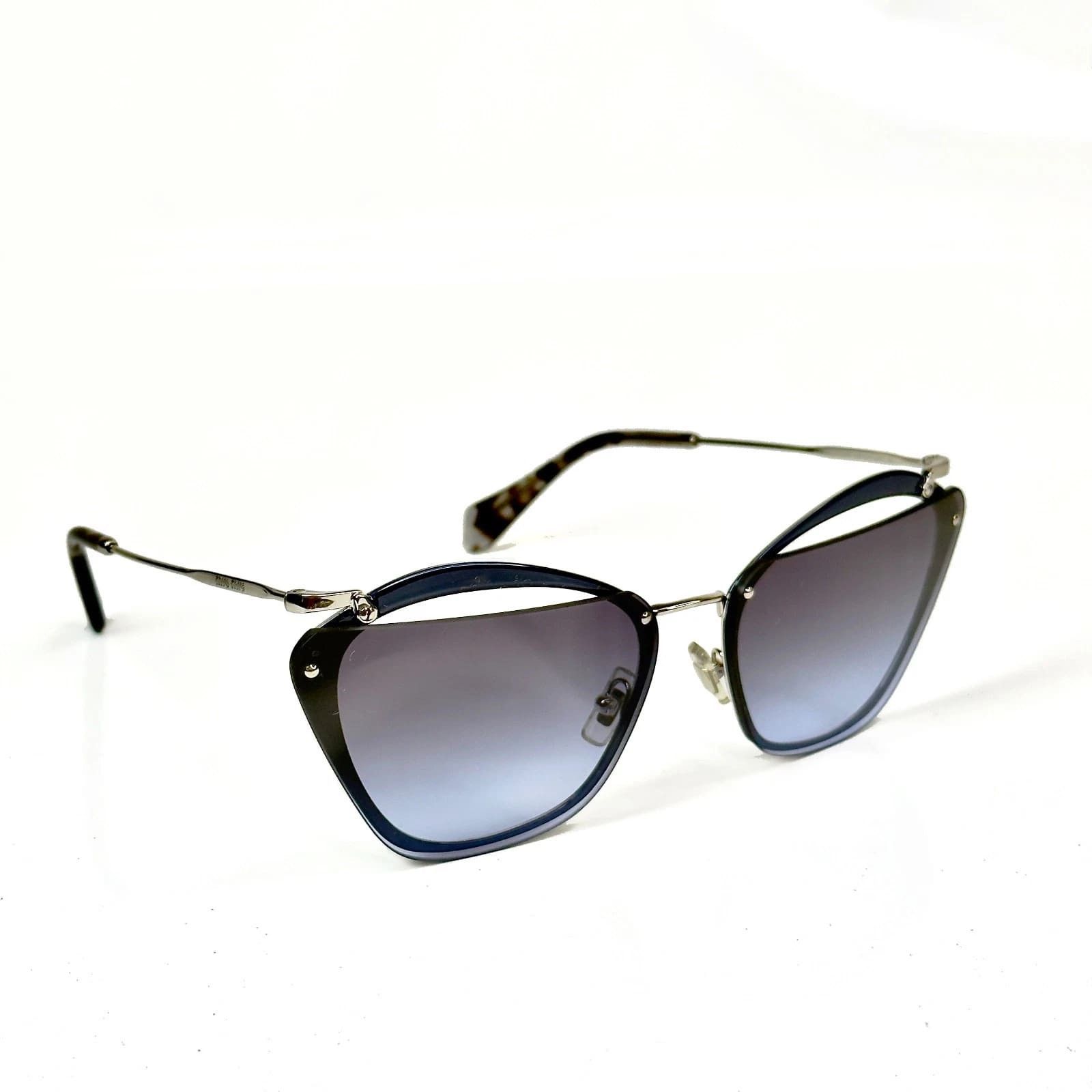 Miu Miu MIU MIU MU54TS NOIR Cut Out 54T Blue Gradient Sunglasses Size ONE SIZE - 5 Thumbnail