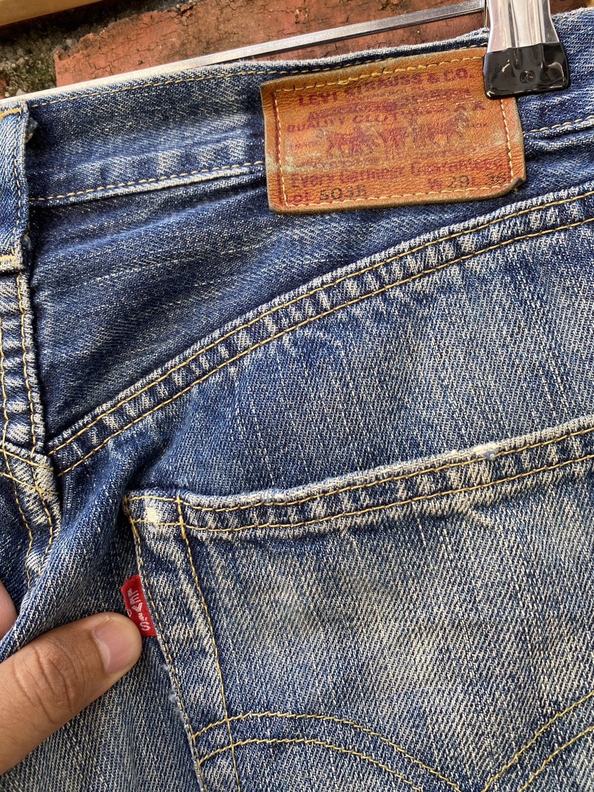 Levi's × Levi's Vintage Clothing × Vintage W29x36 vintage levi's 503B redline big E made in JAPAN Size US 29 - 8 Thumbnail