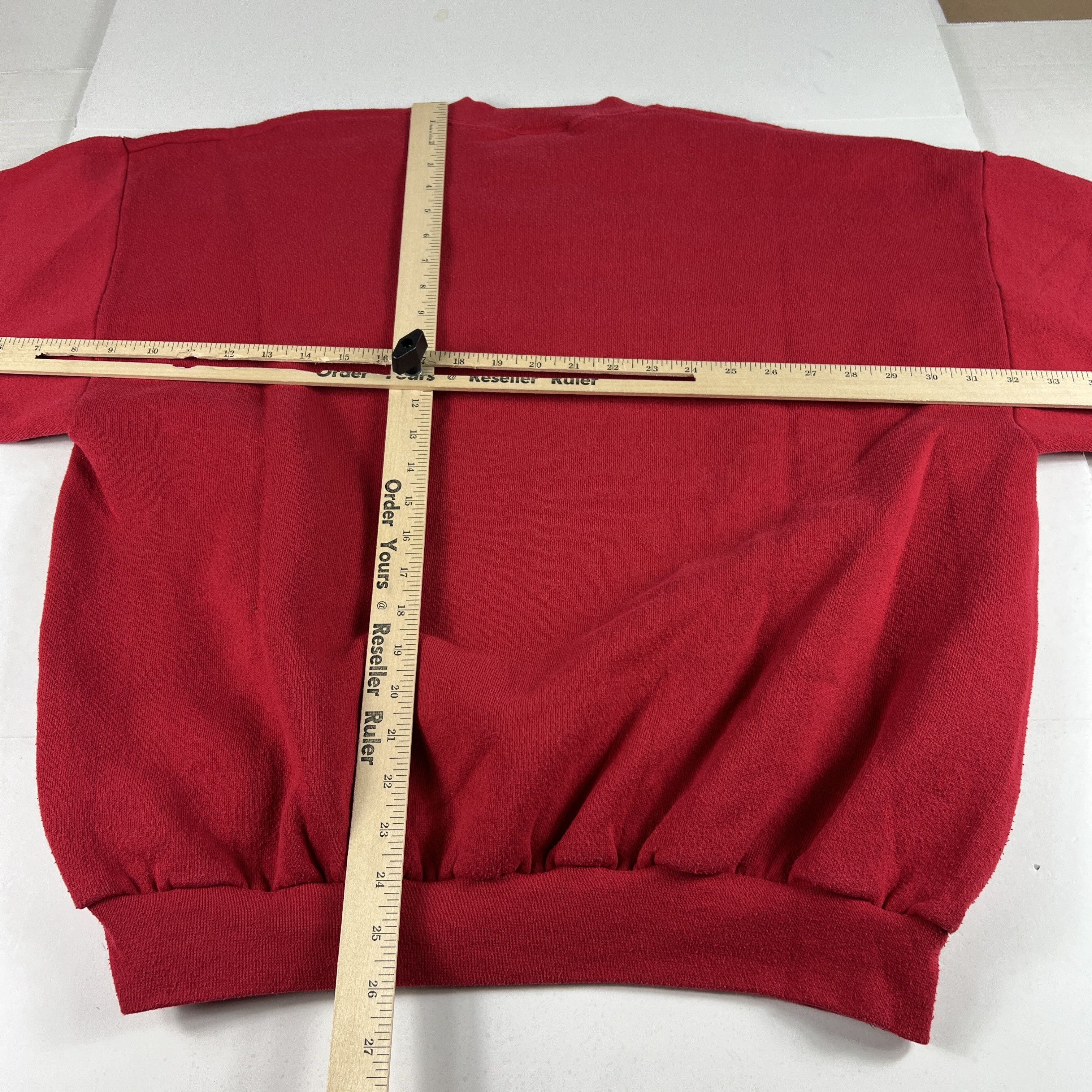 Logo Athletic × NCAA × Vintage VTG 90s Indiana Hoosiers Sweatshirt Red Faded Crewneck Size US XL / EU 56 / 4 - 12 Thumbnail