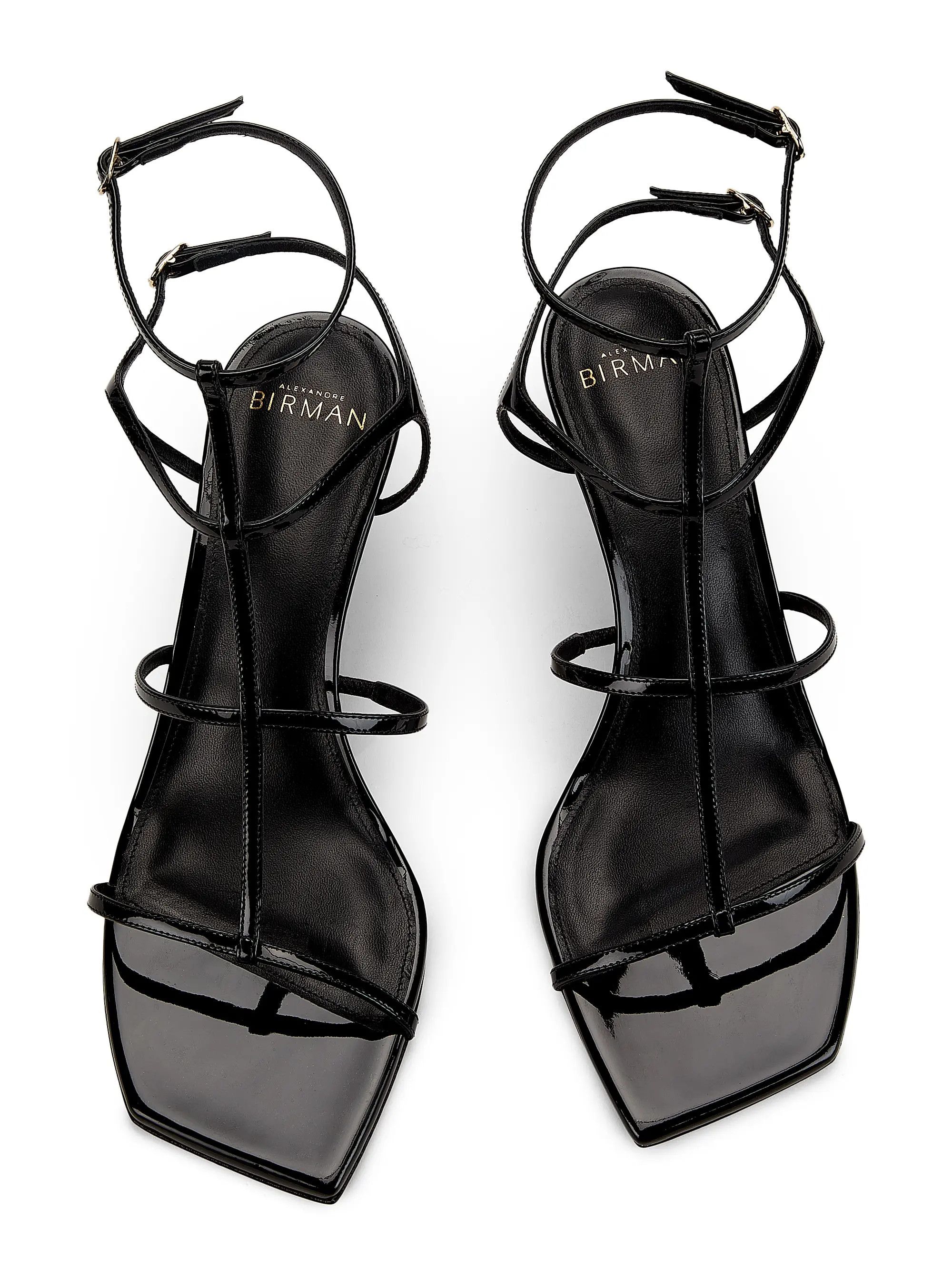 Alexandre Birman os11x0126 Amanda 60MM Patent Leather Strappy Sandals Black Size US 7 / IT 37 - 4 Thumbnail