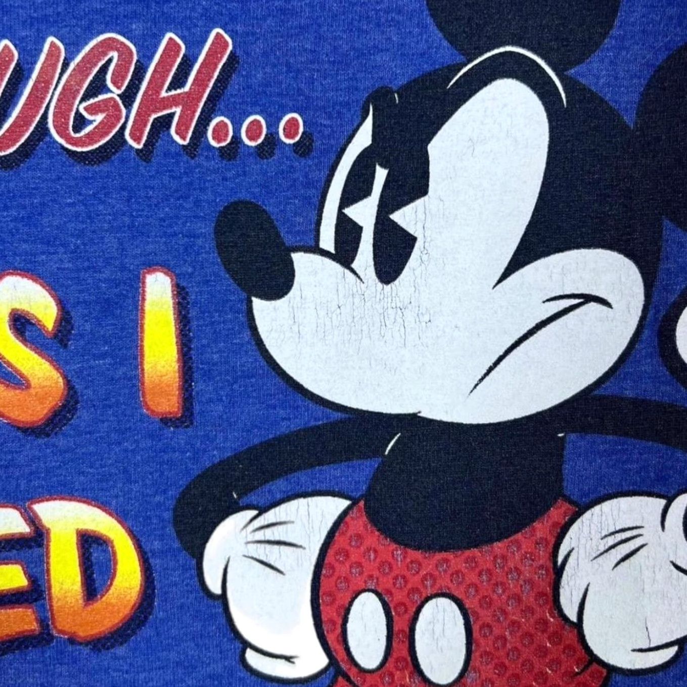 Disney VINTAGE Disney Mickey Unlimited Jerry Leigh "I'm Tough" T-Shirt S Men Blue Mickey Mouse Short Sleeve Cotton Shirt 90s Size US S / EU 44-46 / 1 - 4 Thumbnail