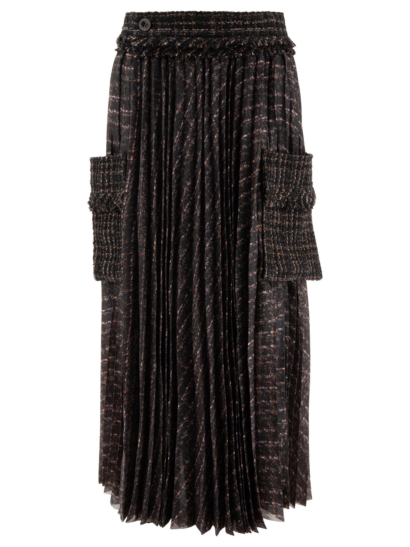 Sacai Pleated Skirt With Cargo Pockets Size 32" / US 10 / IT 46 - 1 Thumbnail